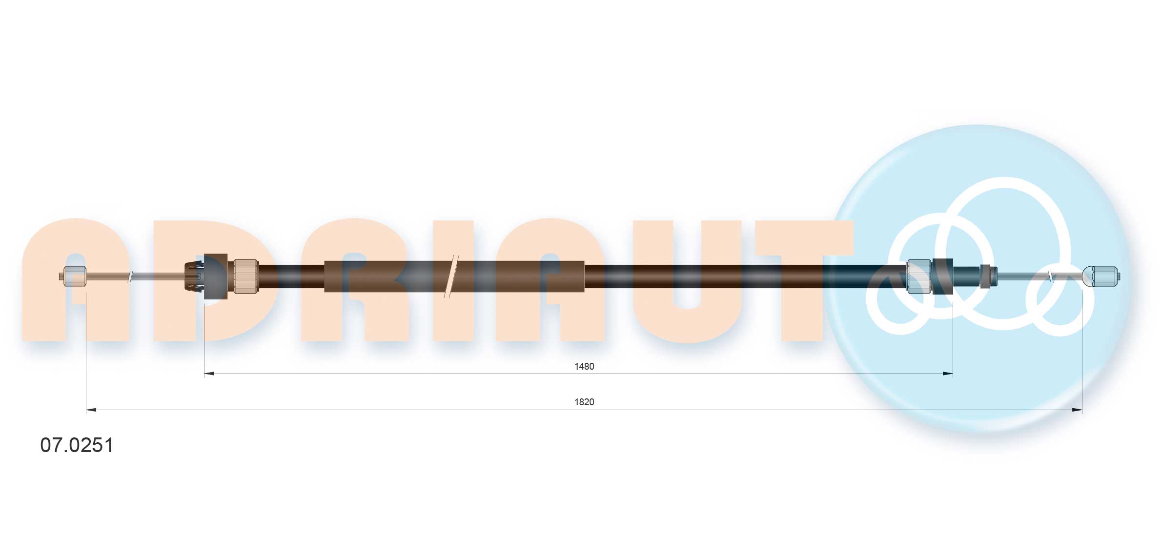 Handremkabel Adriauto 07.0251