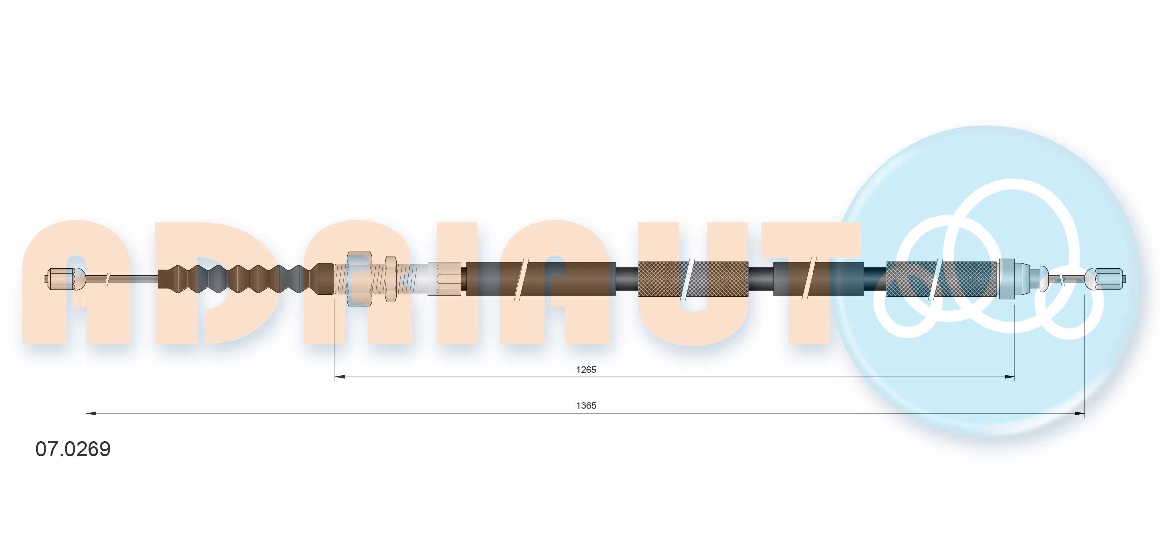 Handremkabel Adriauto 07.0269