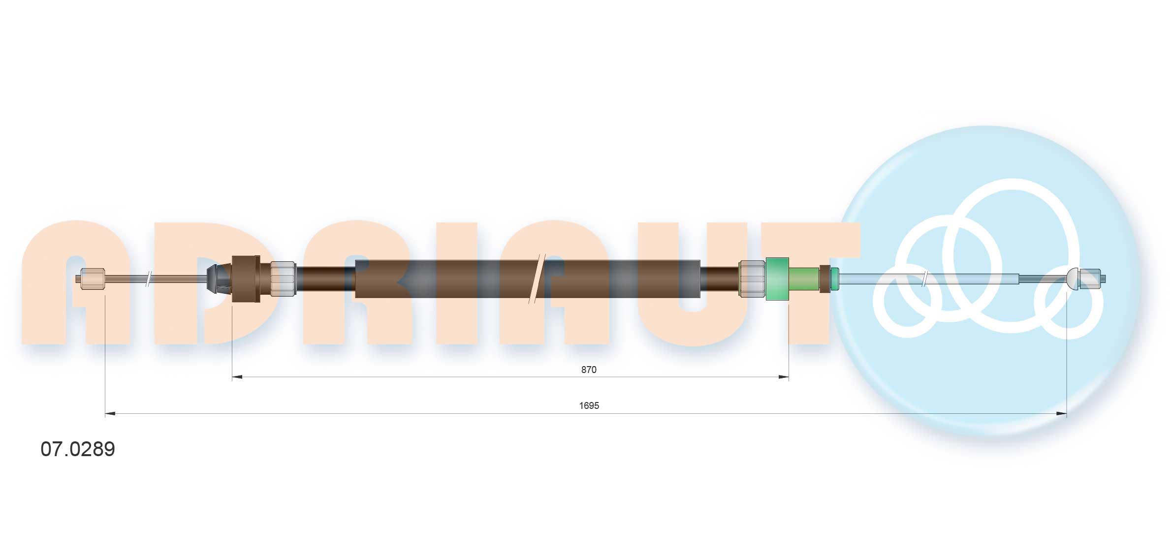 Handremkabel Adriauto 07.0289