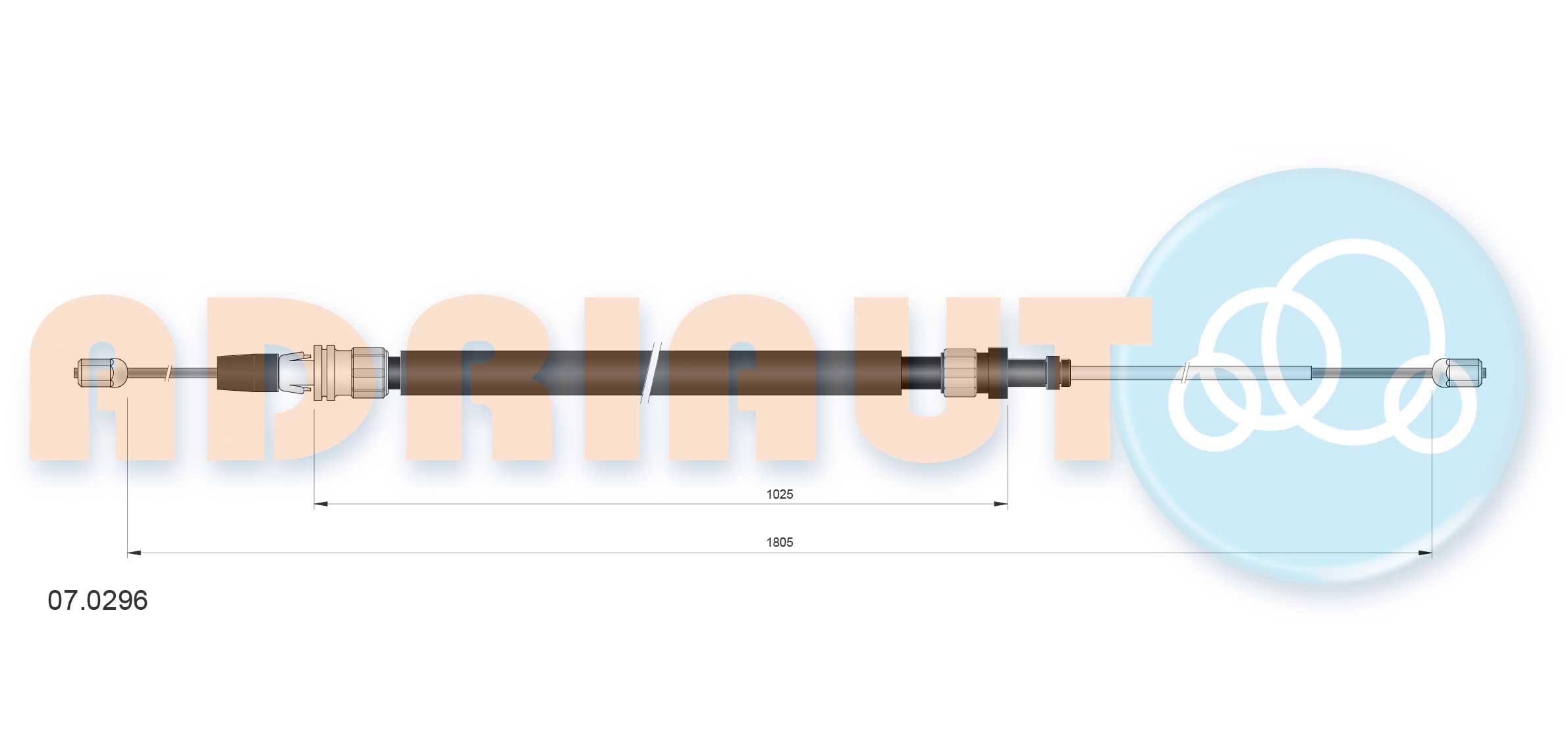 Handremkabel Adriauto 07.0296