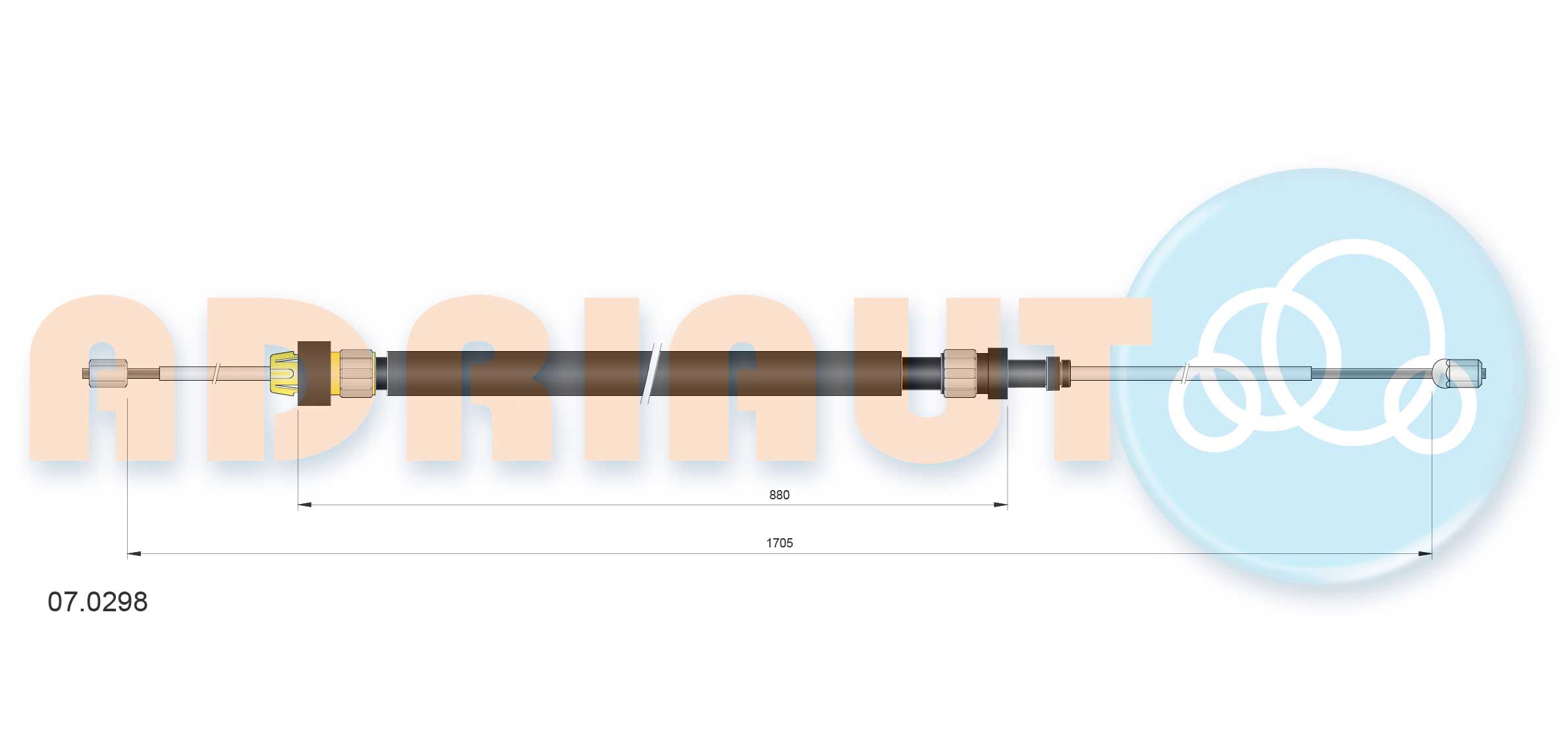Handremkabel Adriauto 07.0298