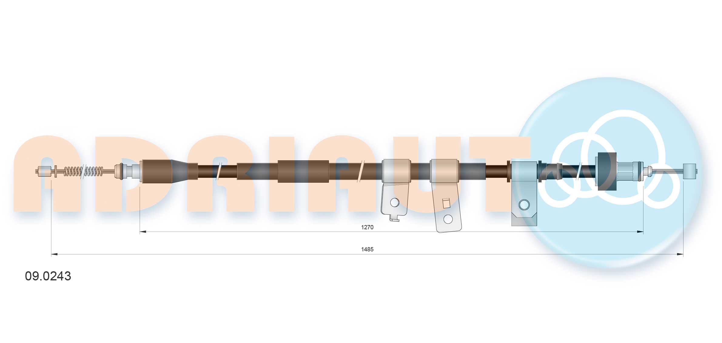 Handremkabel Adriauto 09.0243