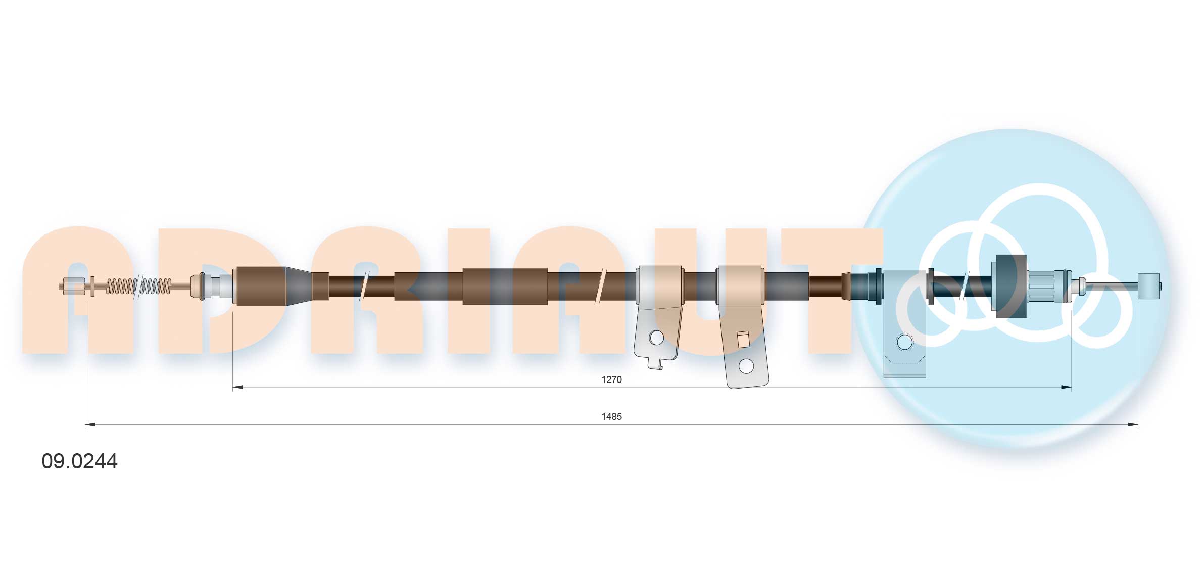 Handremkabel Adriauto 09.0244