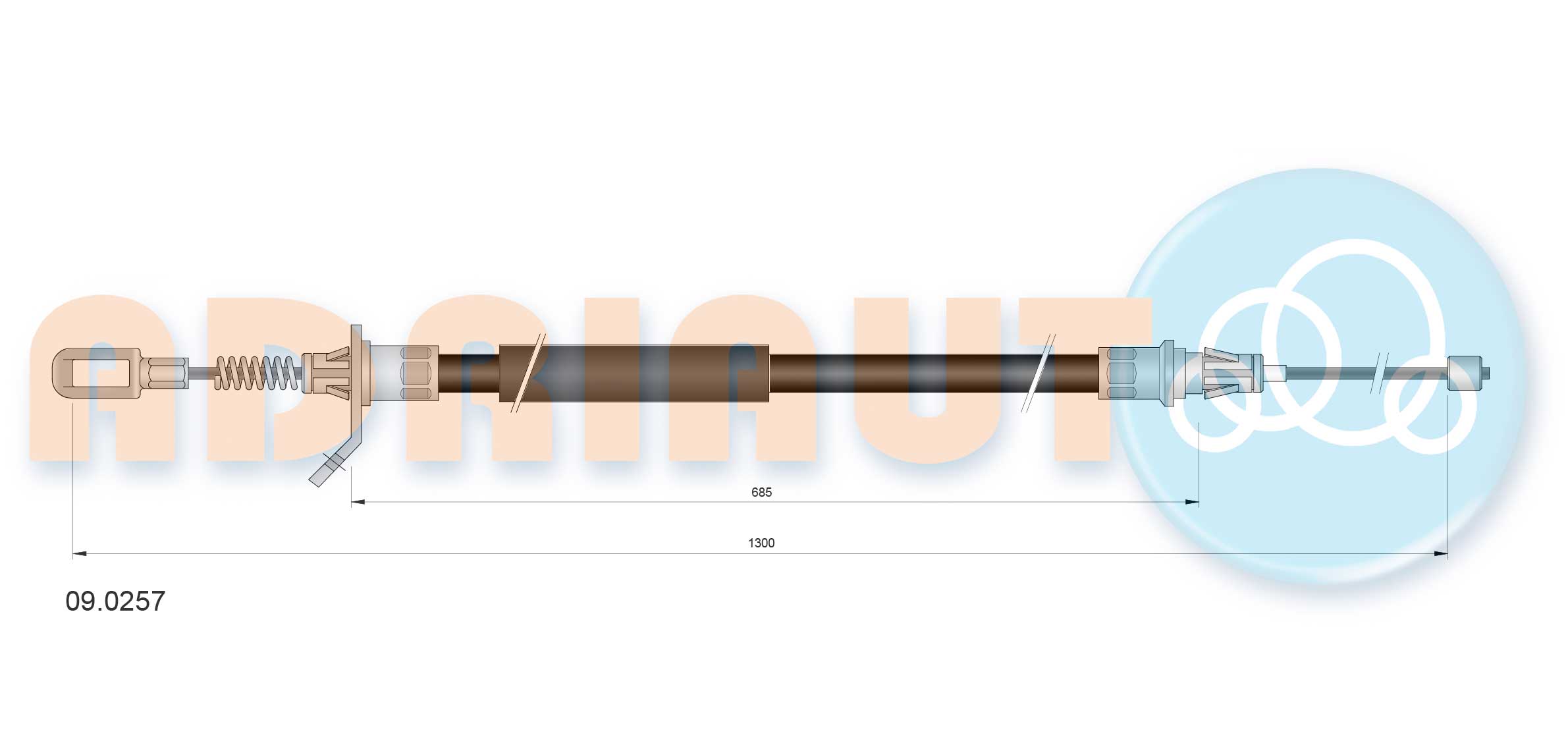 Handremkabel Adriauto 09.0257