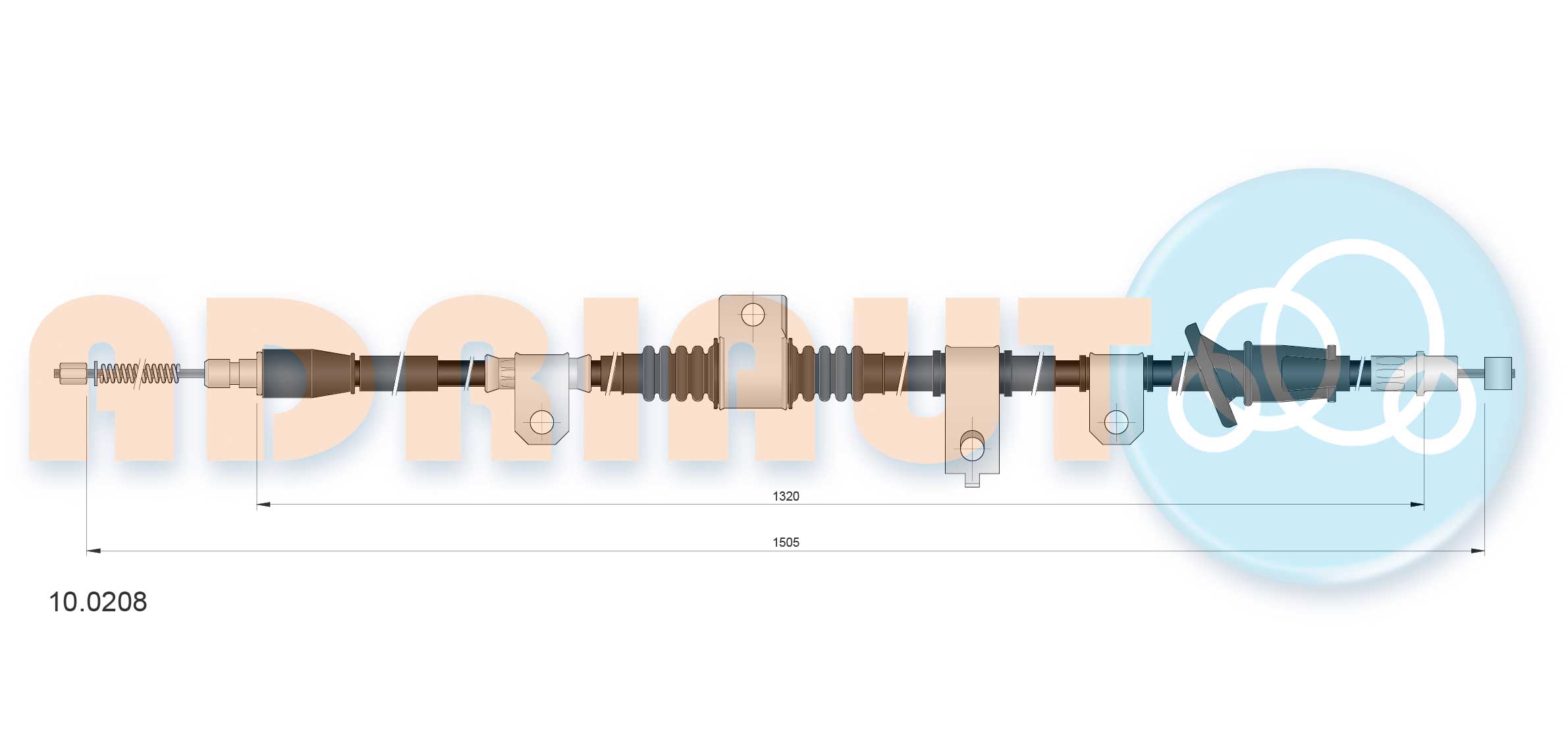 Handremkabel Adriauto 10.0208