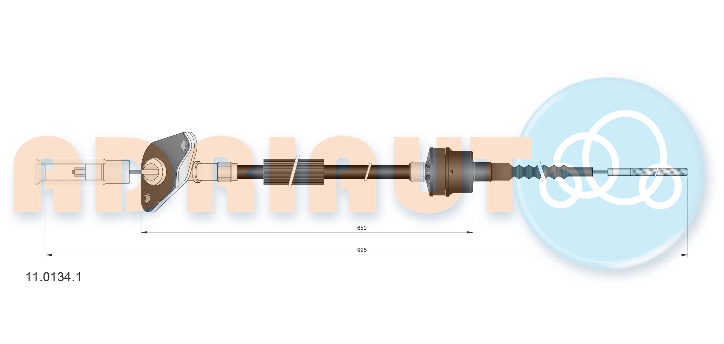 Koppelingskabel Adriauto 11.0134.1