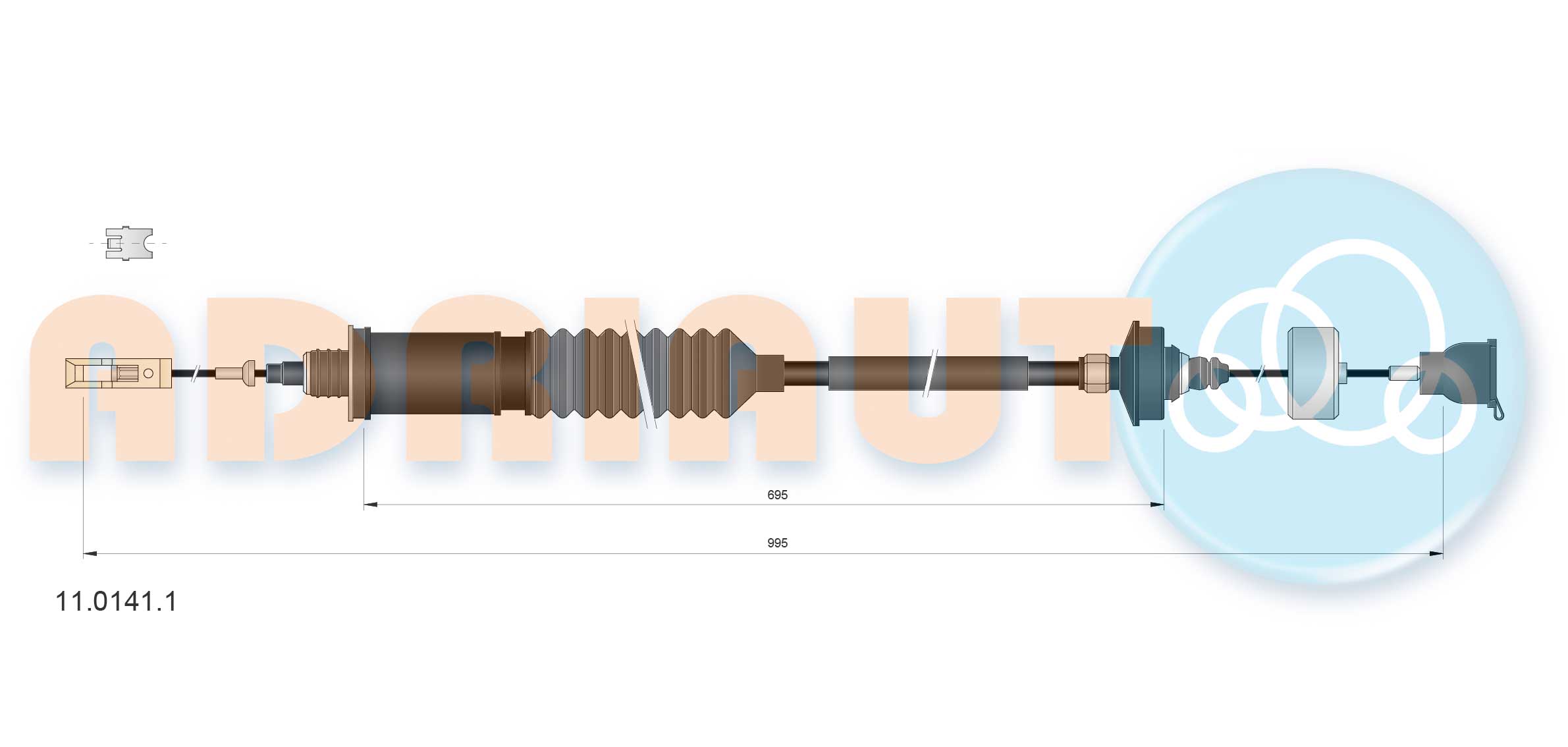 Koppelingskabel Adriauto 11.0141.1