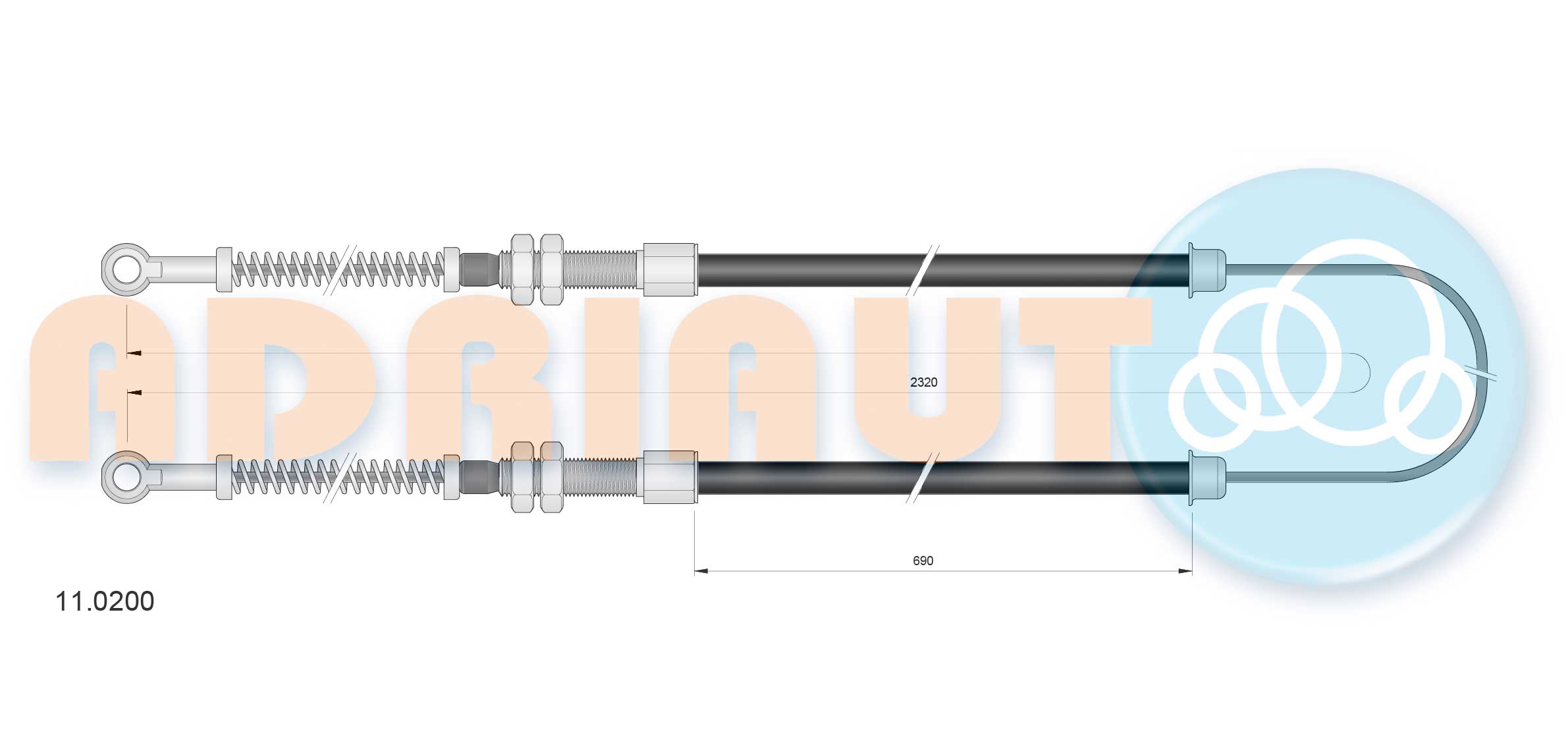 Handremkabel Adriauto 11.0200