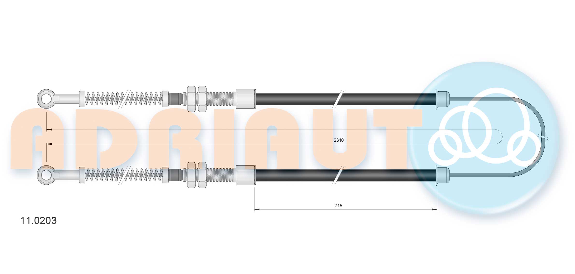 Handremkabel Adriauto 11.0203