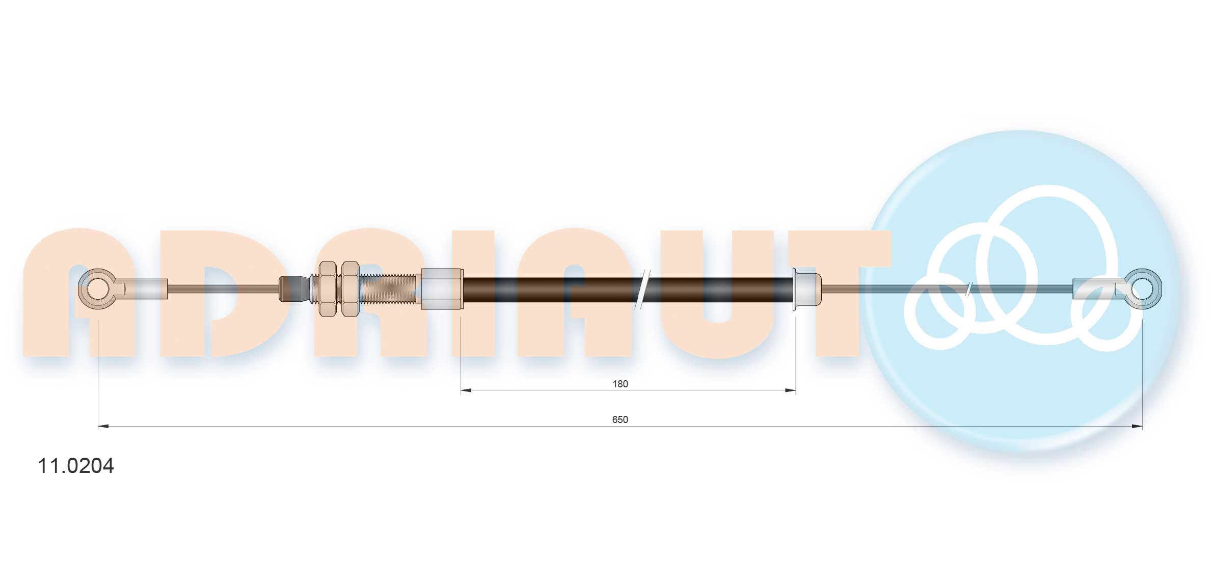 Handremkabel Adriauto 11.0204