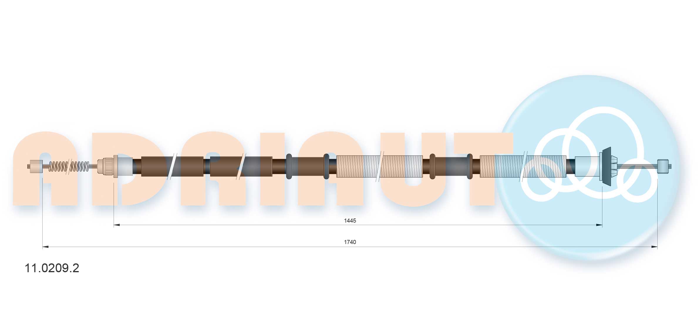 Handremkabel Adriauto 11.0209.2