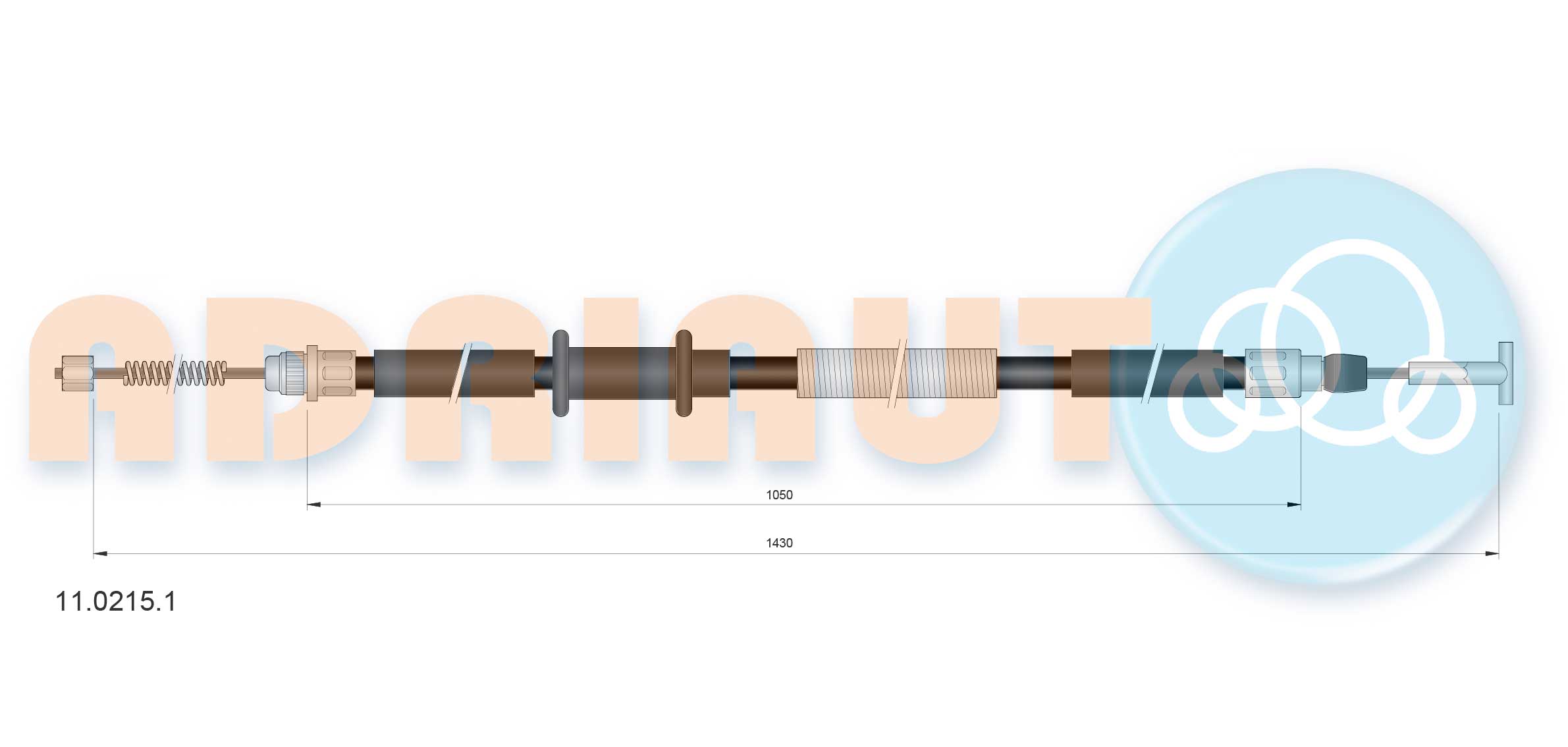 Handremkabel Adriauto 11.0215.1