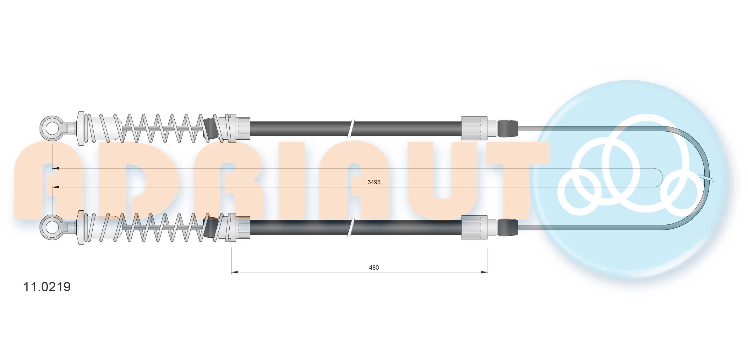 Handremkabel Adriauto 11.0219