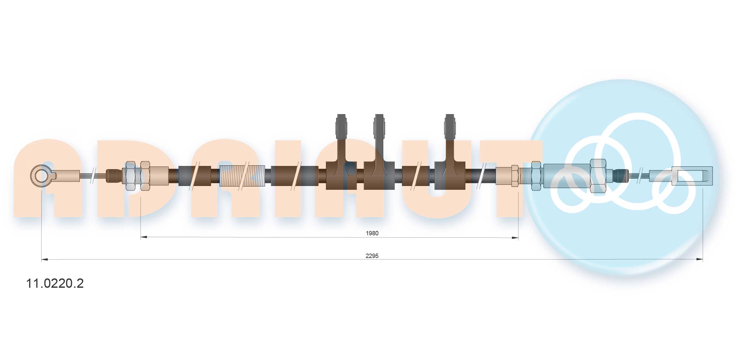 Handremkabel Adriauto 11.0220.2