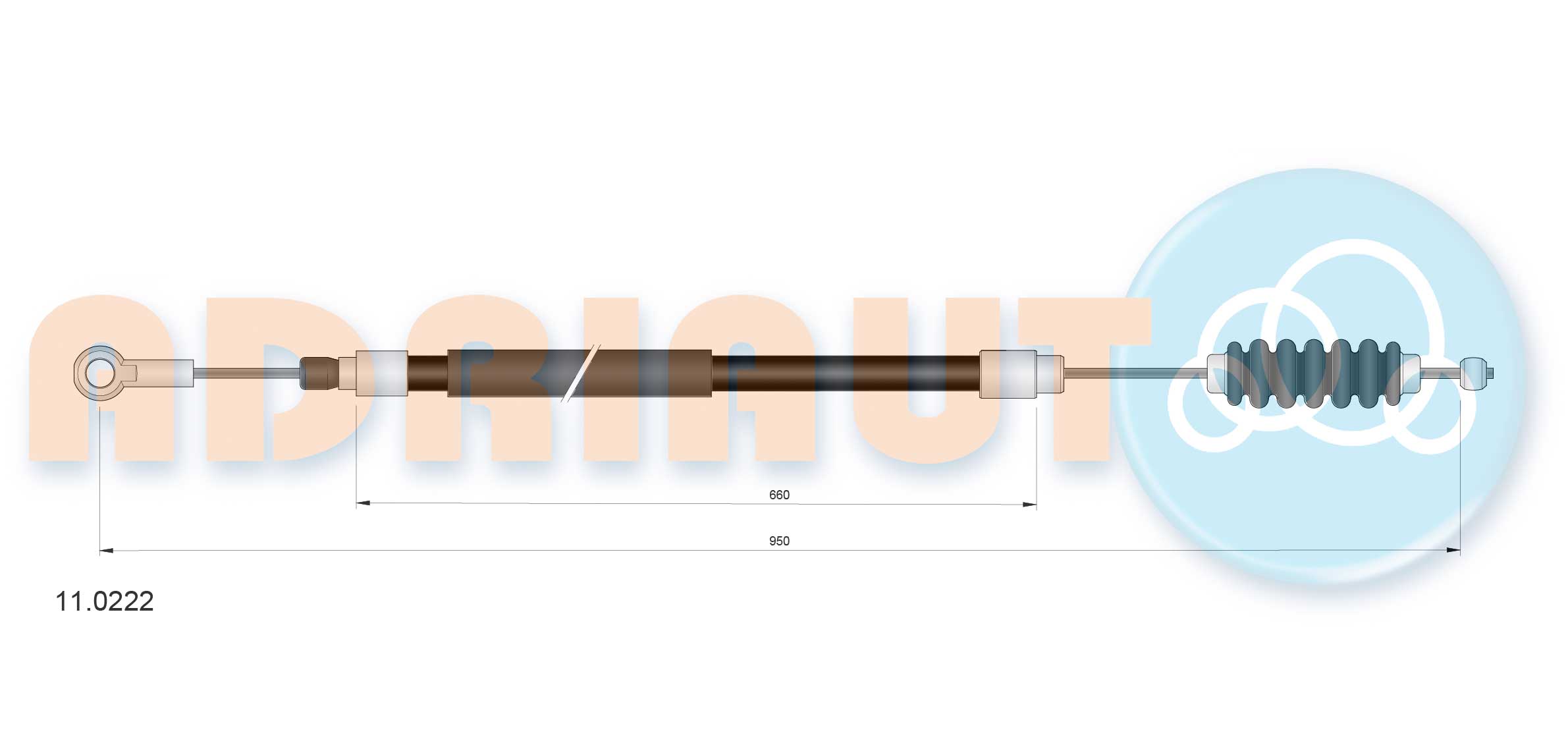 Handremkabel Adriauto 11.0222