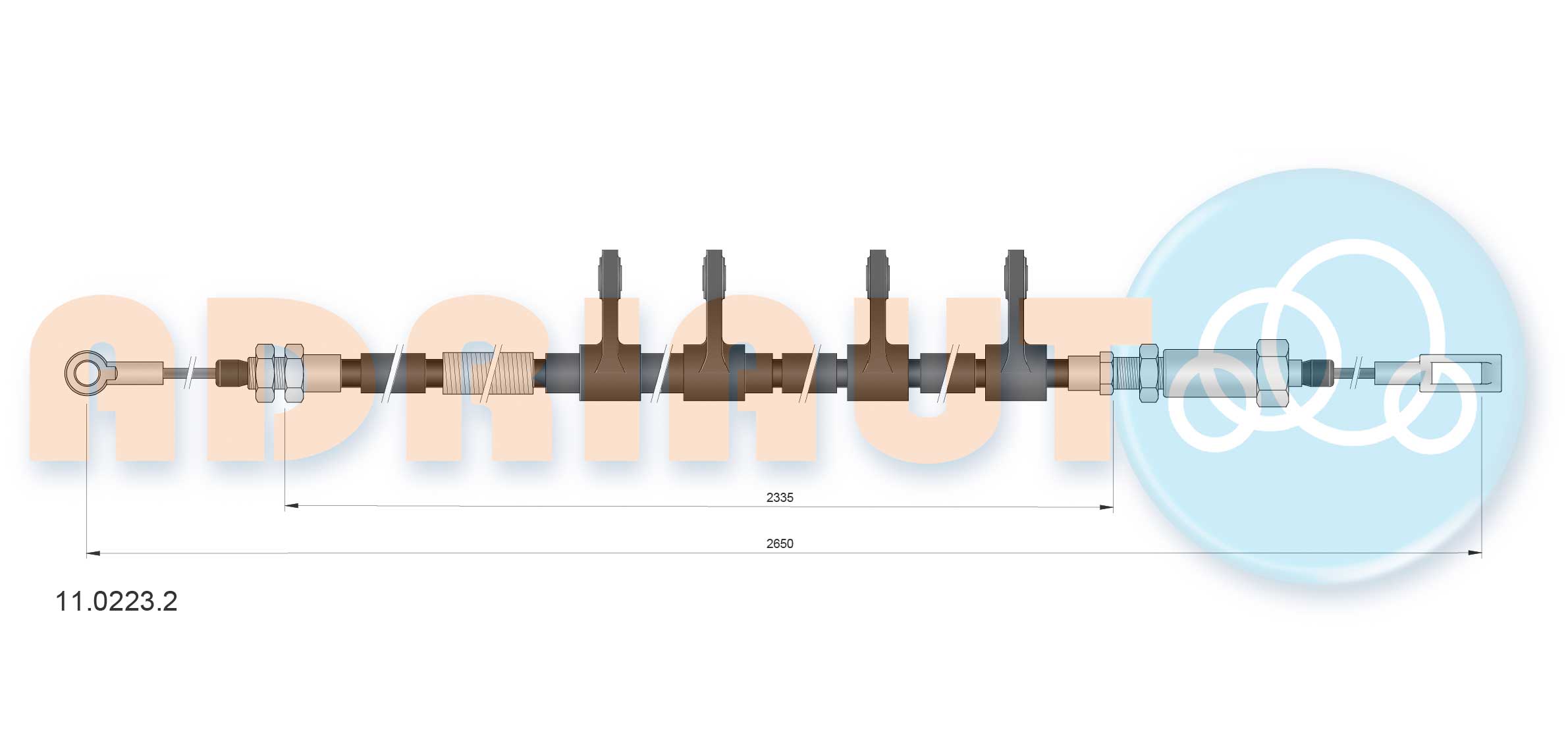 Handremkabel Adriauto 11.0223.2