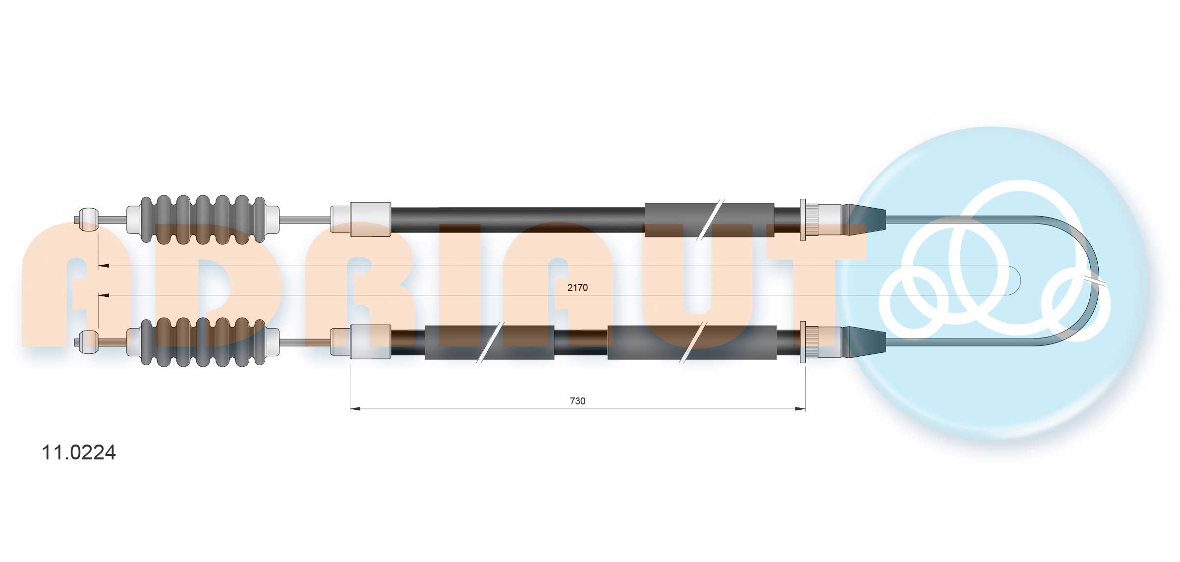 Handremkabel Adriauto 11.0224