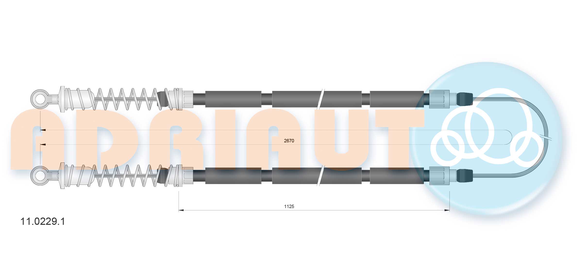 Handremkabel Adriauto 11.0229.1