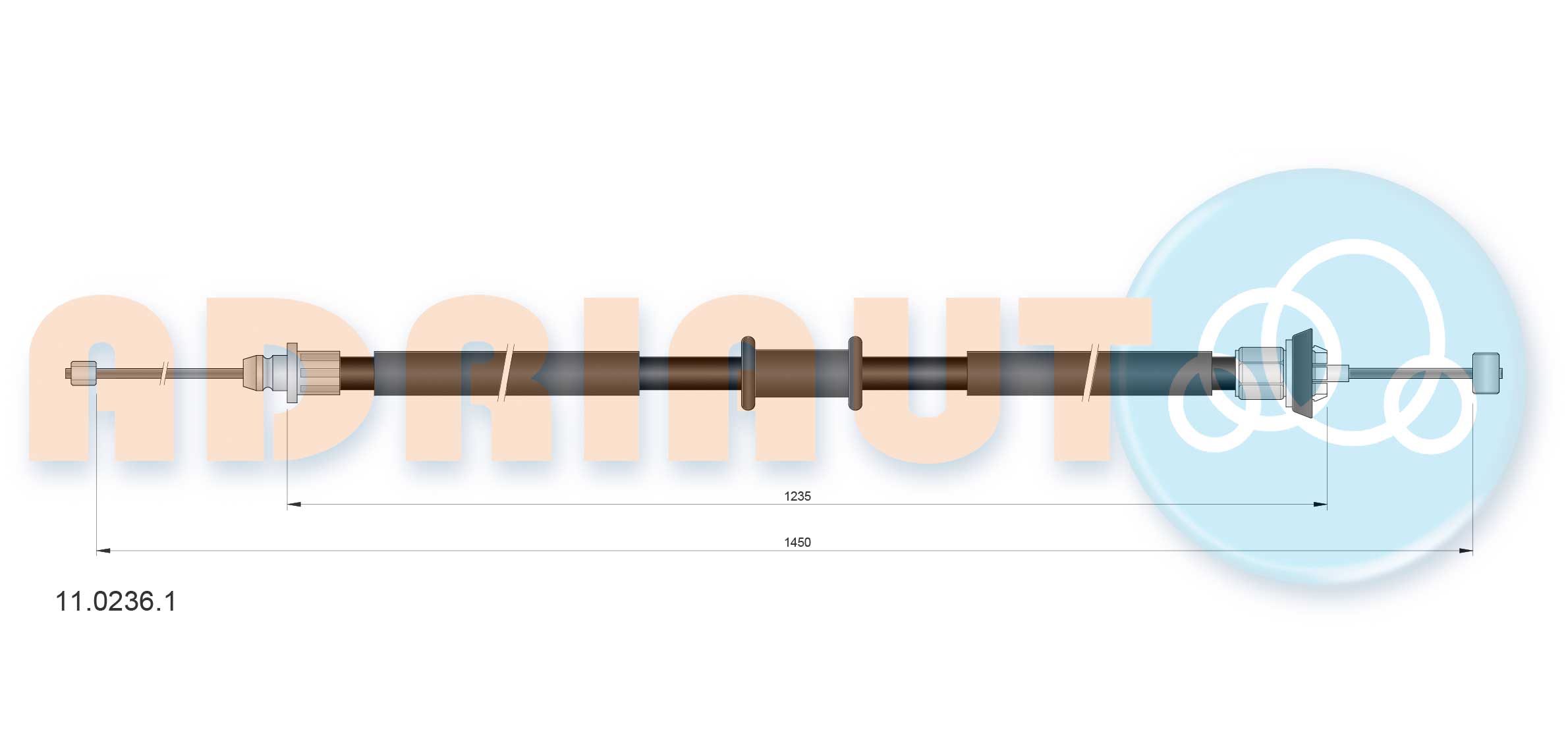 Handremkabel Adriauto 11.0236.1