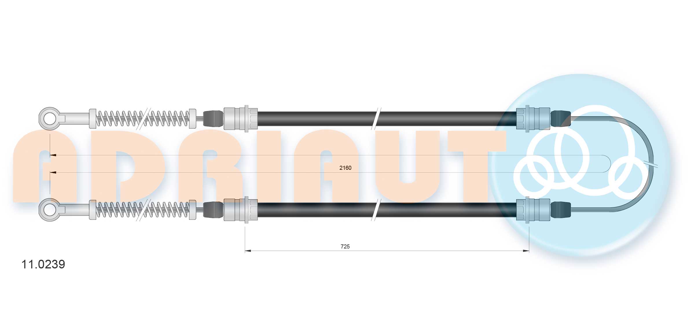Handremkabel Adriauto 11.0239
