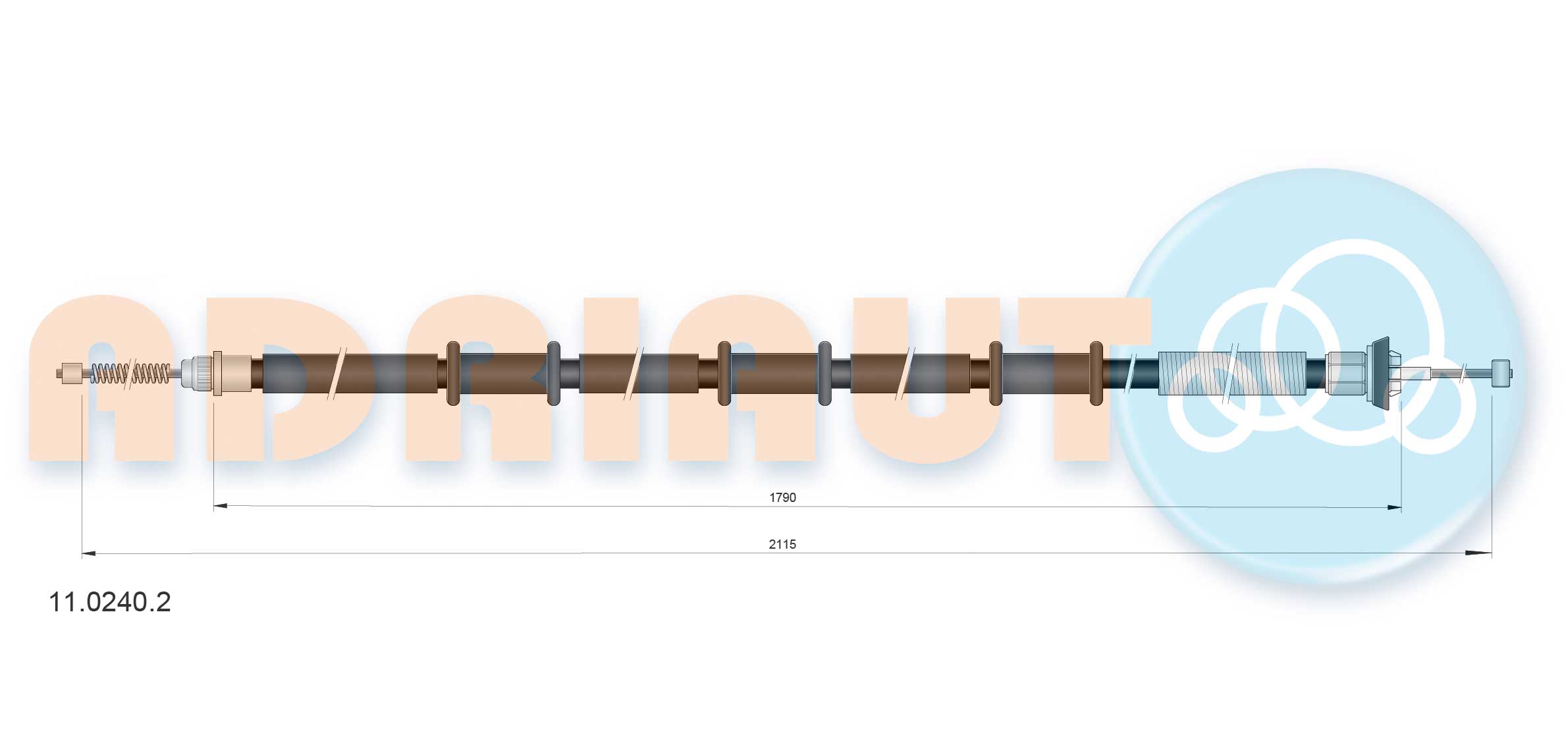 Handremkabel Adriauto 11.0240.2