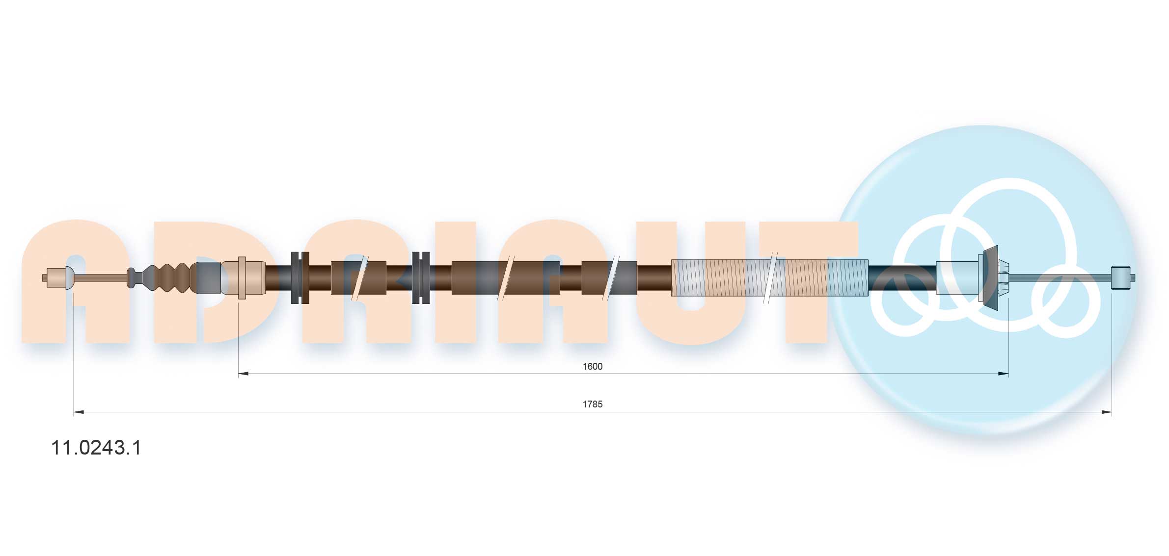 Handremkabel Adriauto 11.0243.1