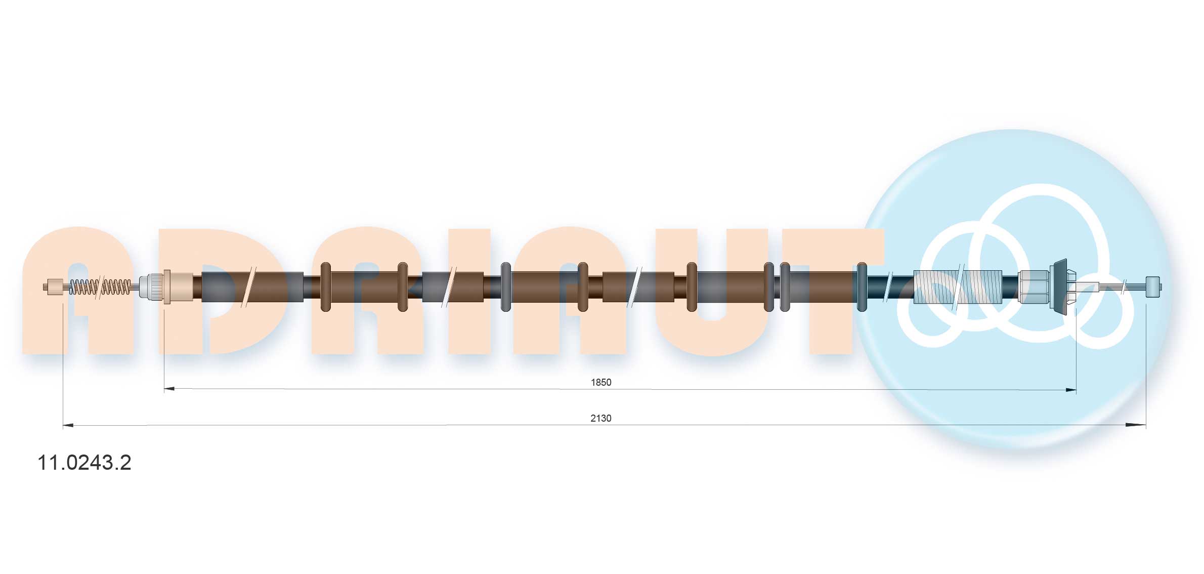 Handremkabel Adriauto 11.0243.2