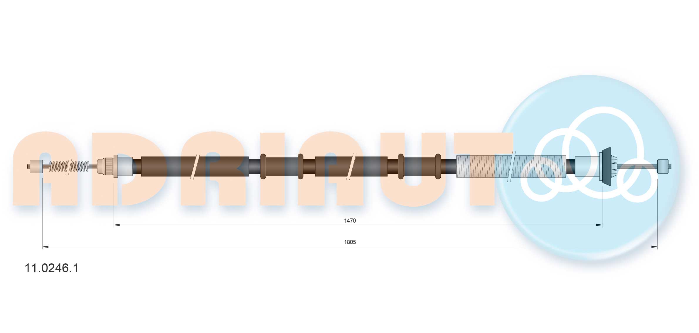 Handremkabel Adriauto 11.0246.1