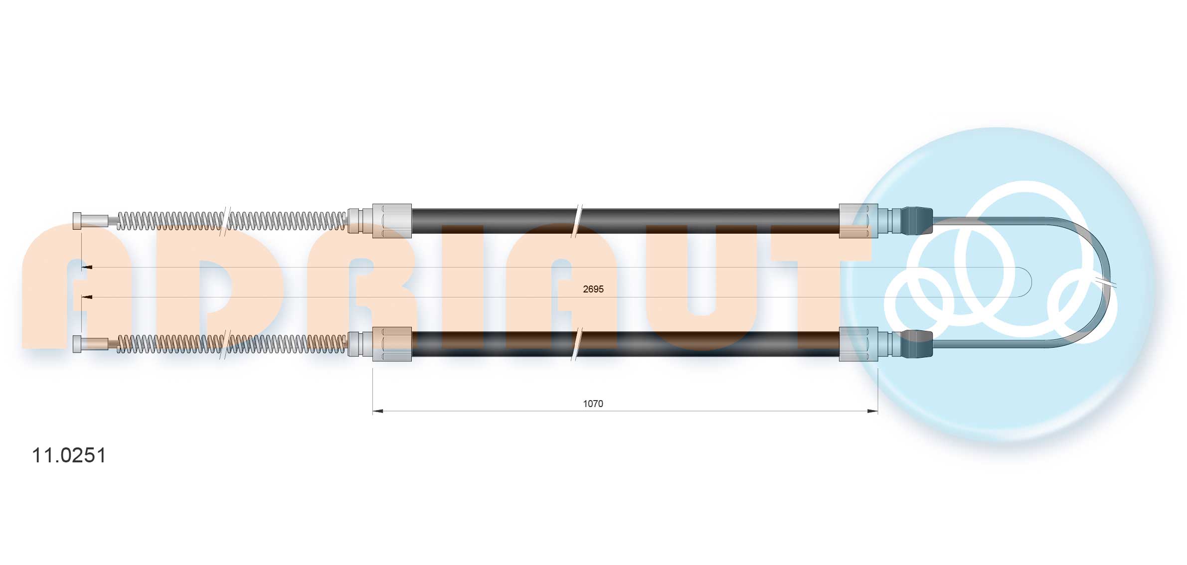 Handremkabel Adriauto 11.0251