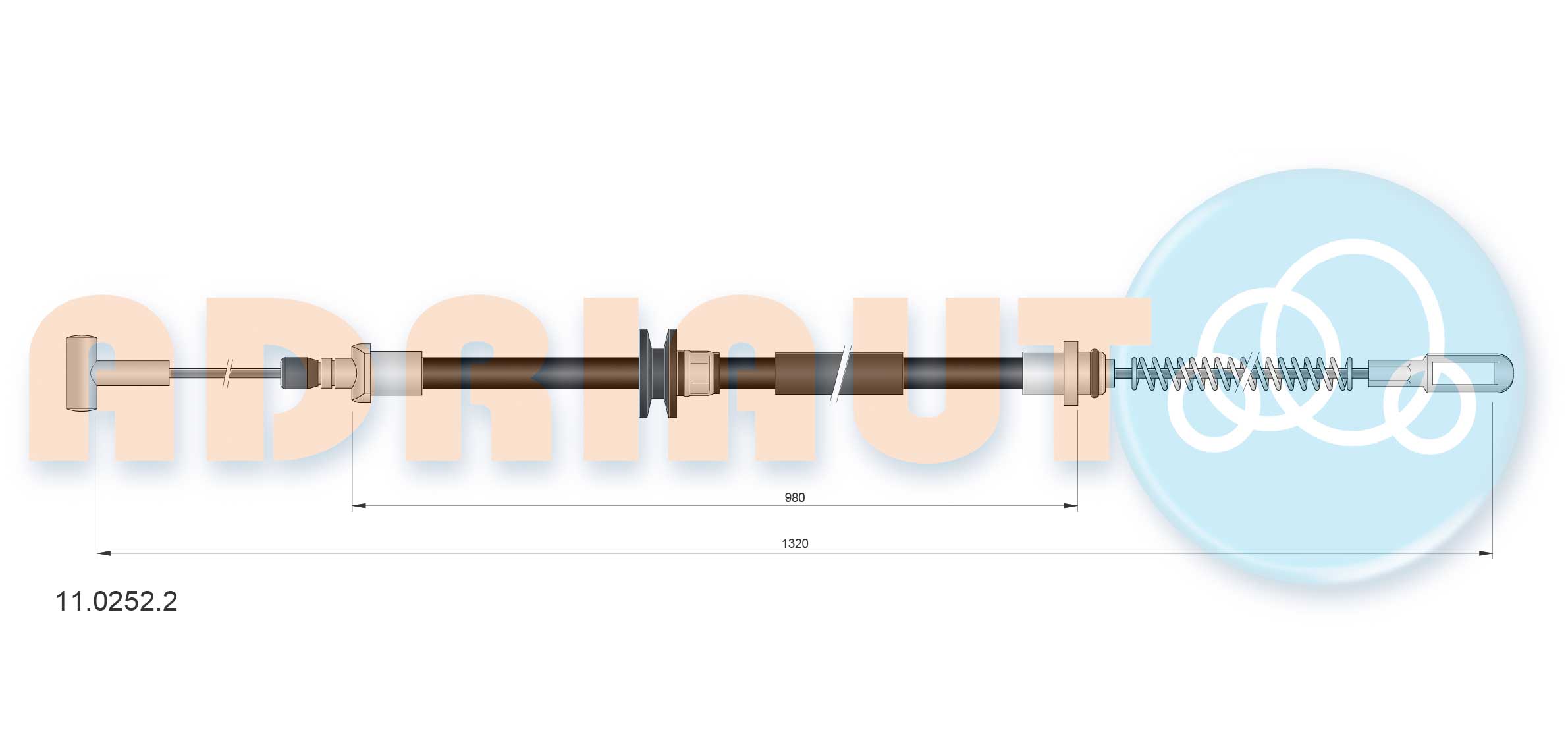 Handremkabel Adriauto 11.0252.2