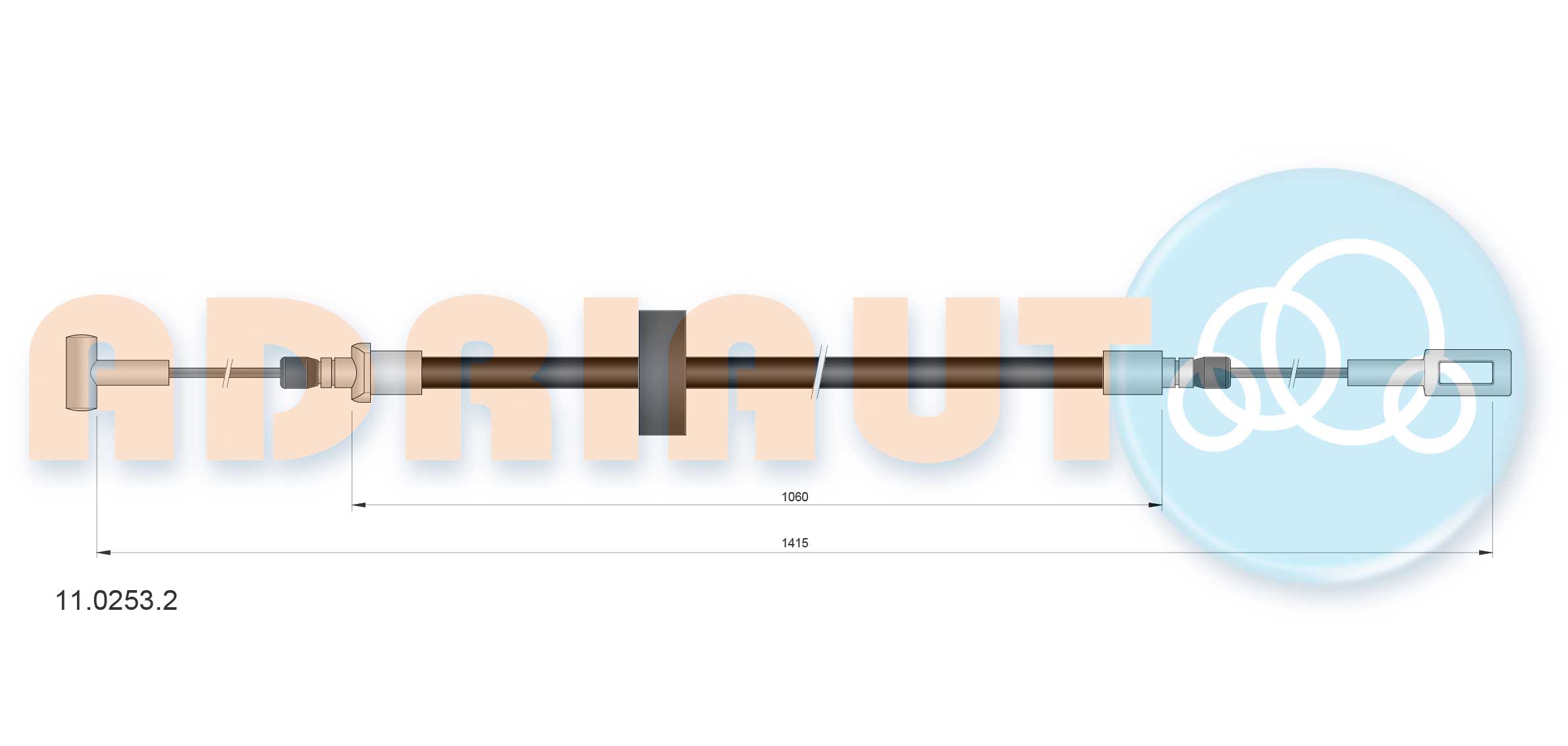 Handremkabel Adriauto 11.0253.2