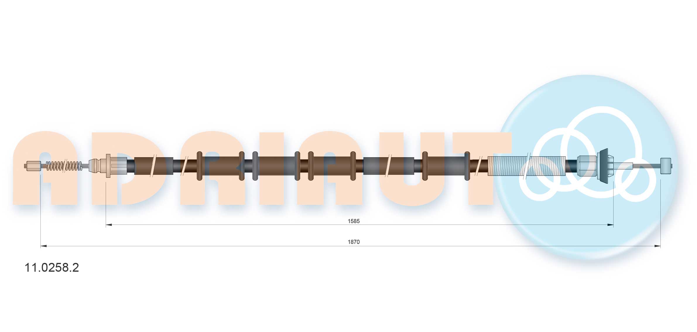 Handremkabel Adriauto 11.0258.2