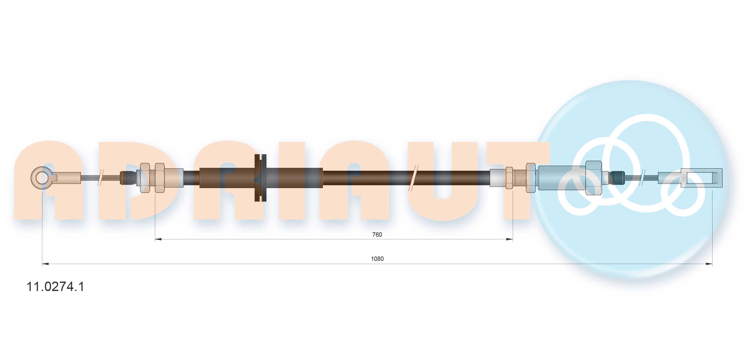 Handremkabel Adriauto 11.0274.1