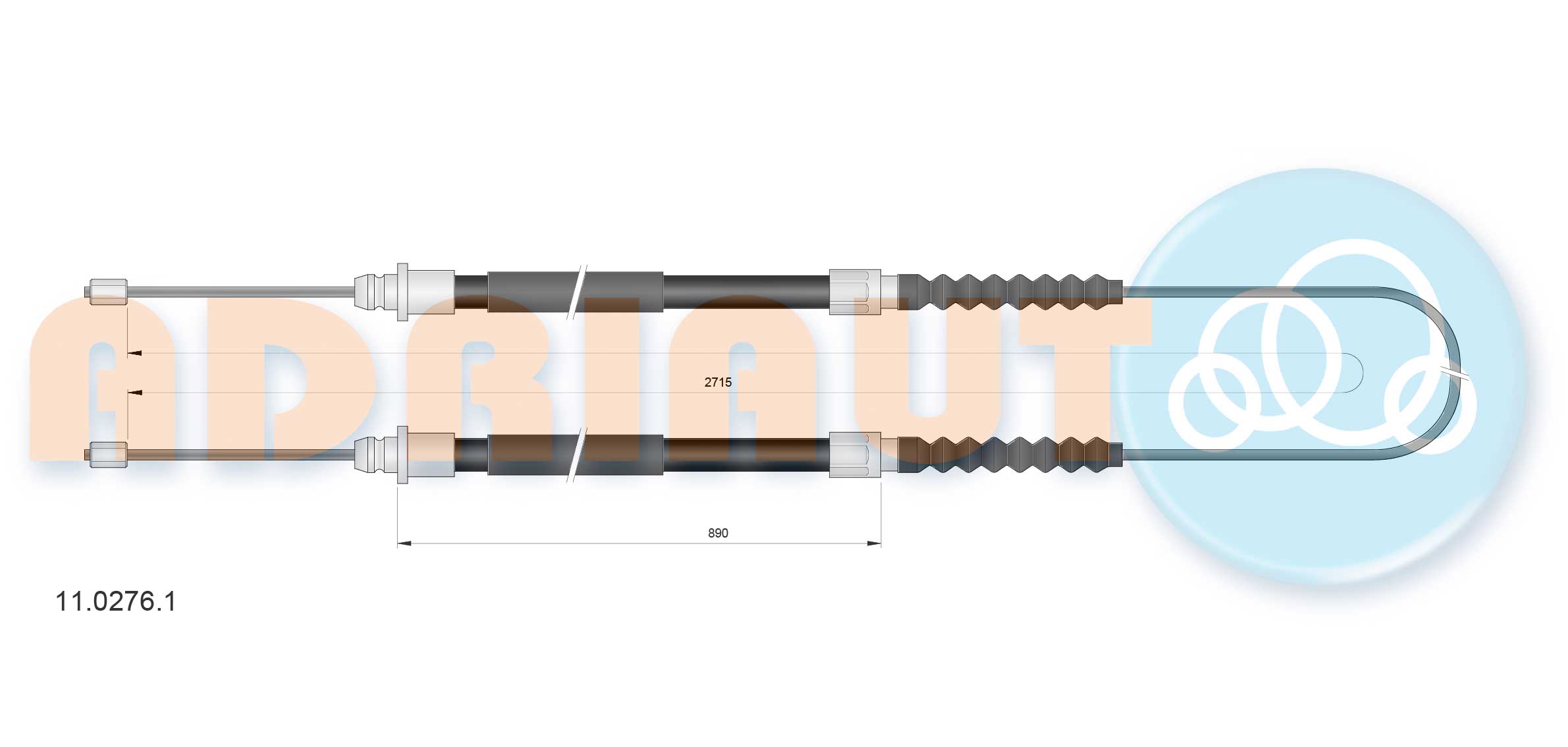 Handremkabel Adriauto 11.0276.1