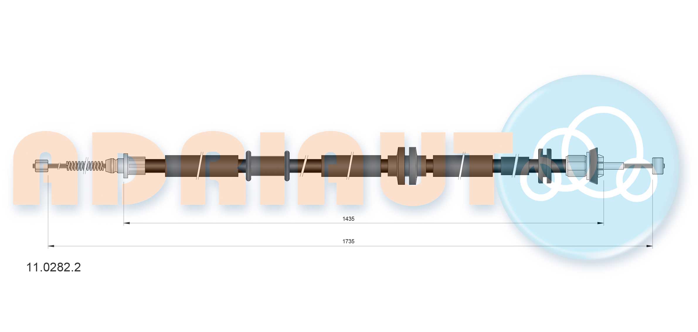 Handremkabel Adriauto 11.0282.2