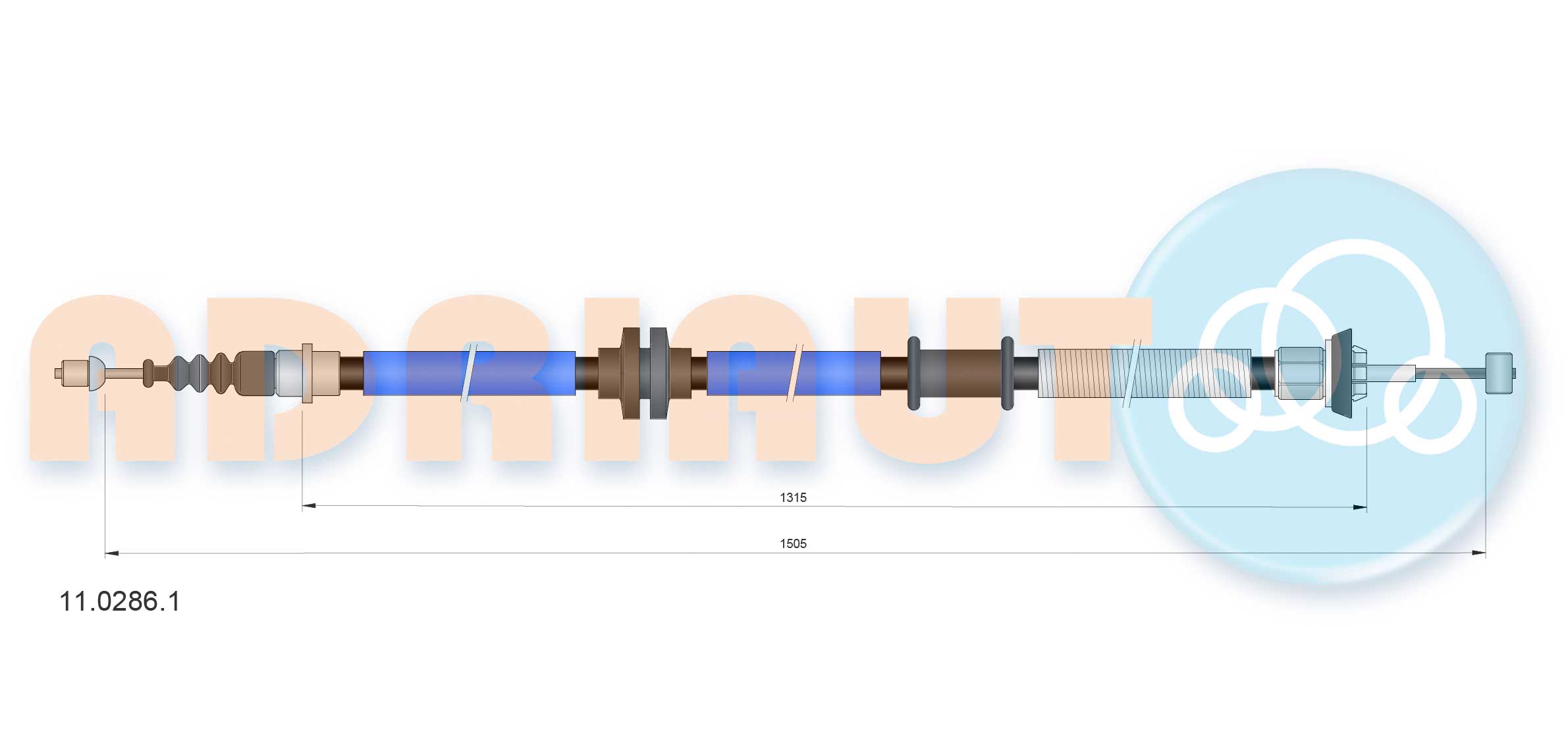 Handremkabel Adriauto 11.0286.1