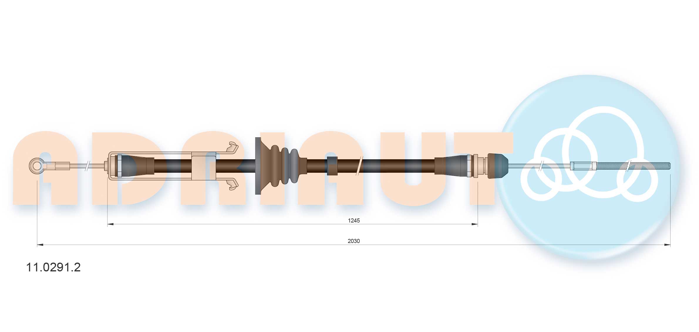 Handremkabel Adriauto 11.0291.2