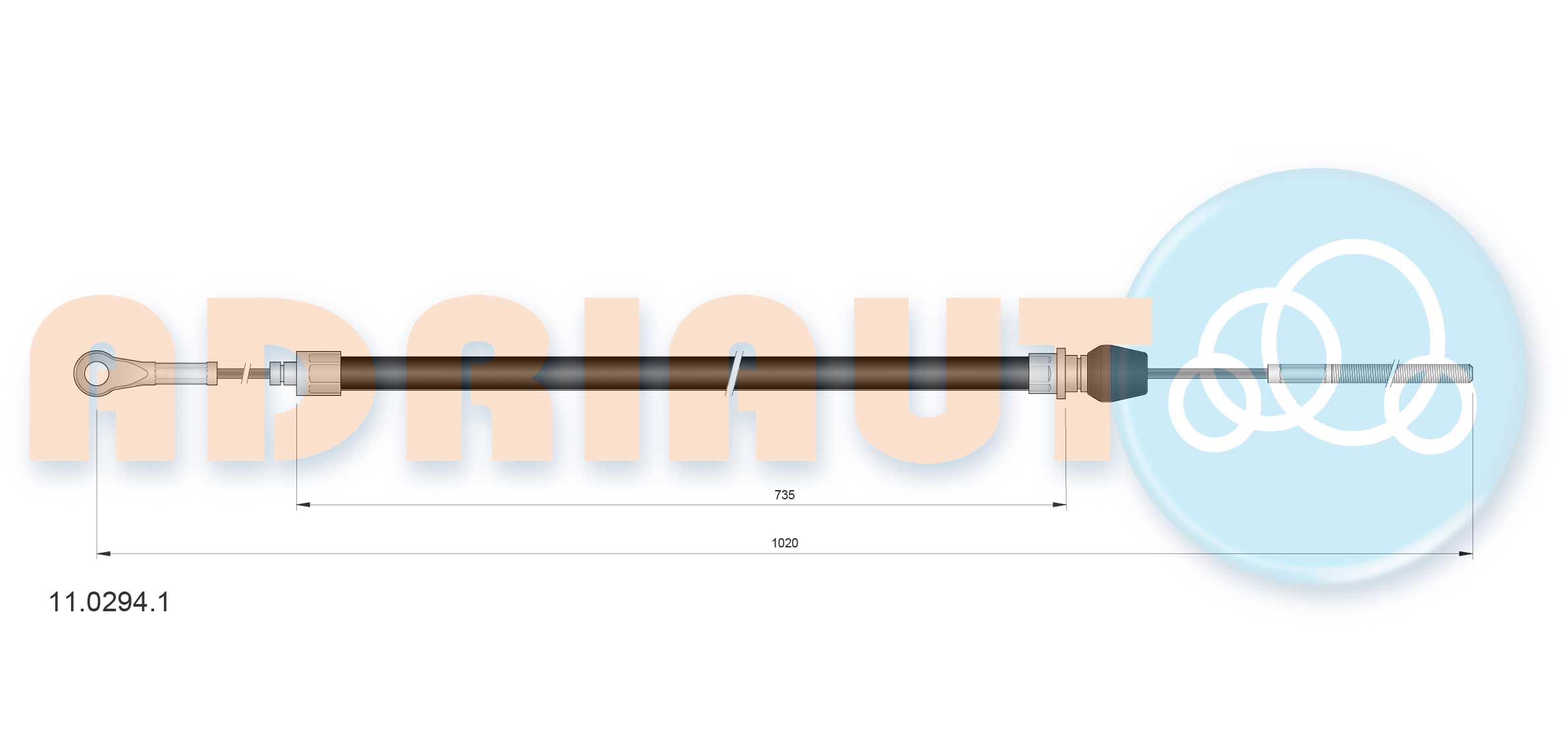 Handremkabel Adriauto 11.0294.1