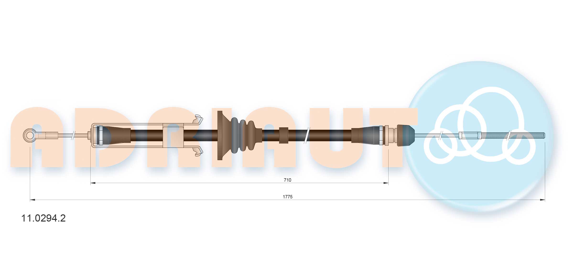 Handremkabel Adriauto 11.0294.2