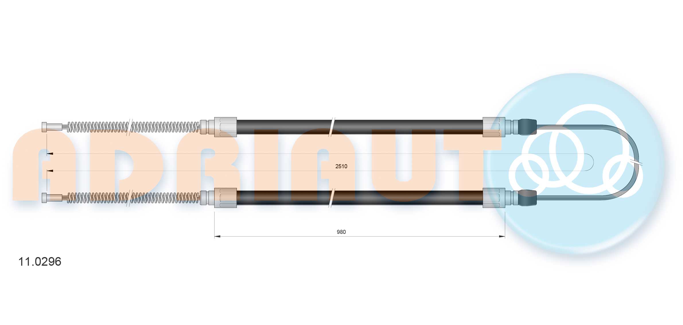 Handremkabel Adriauto 11.0296