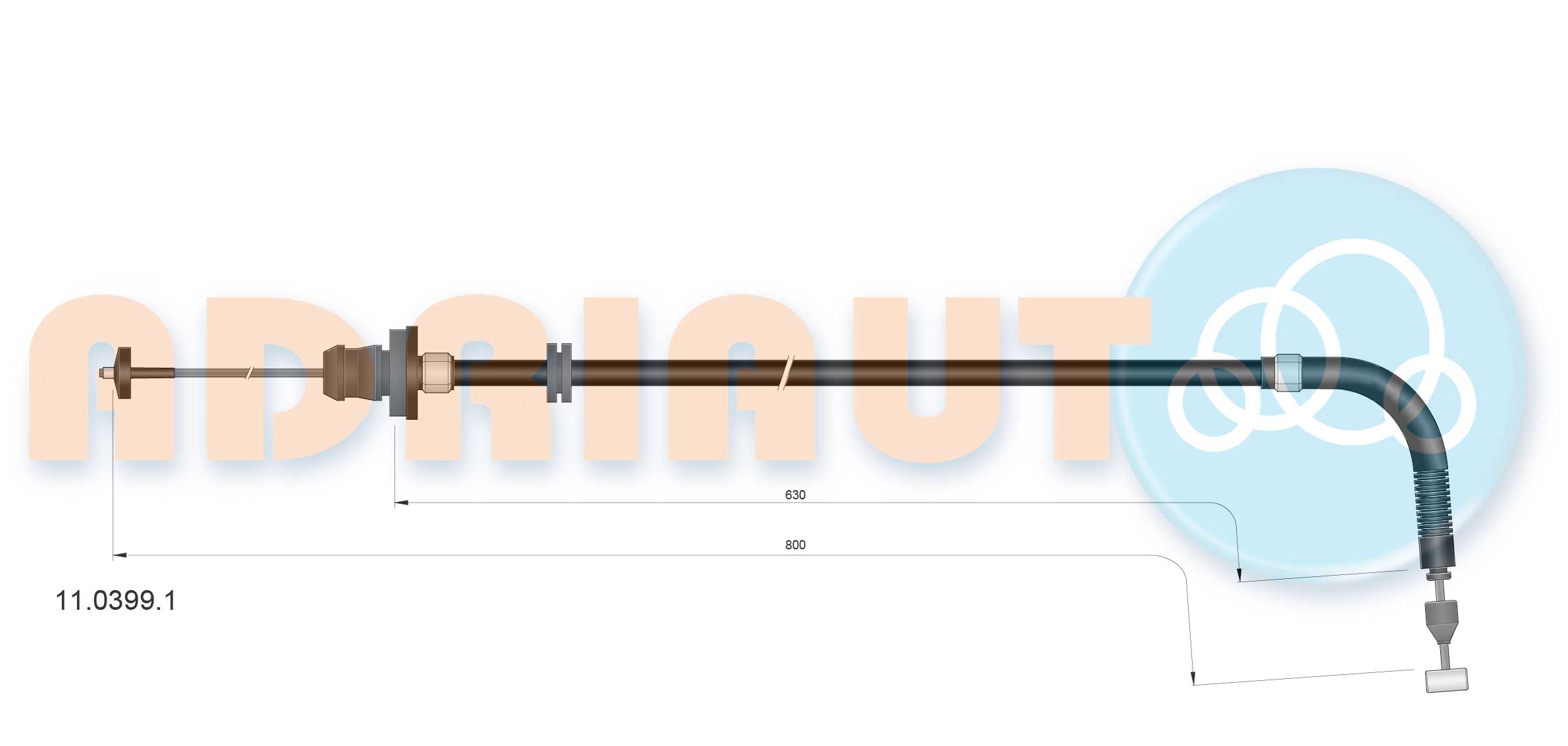 Gaskabel Adriauto 11.0399.1