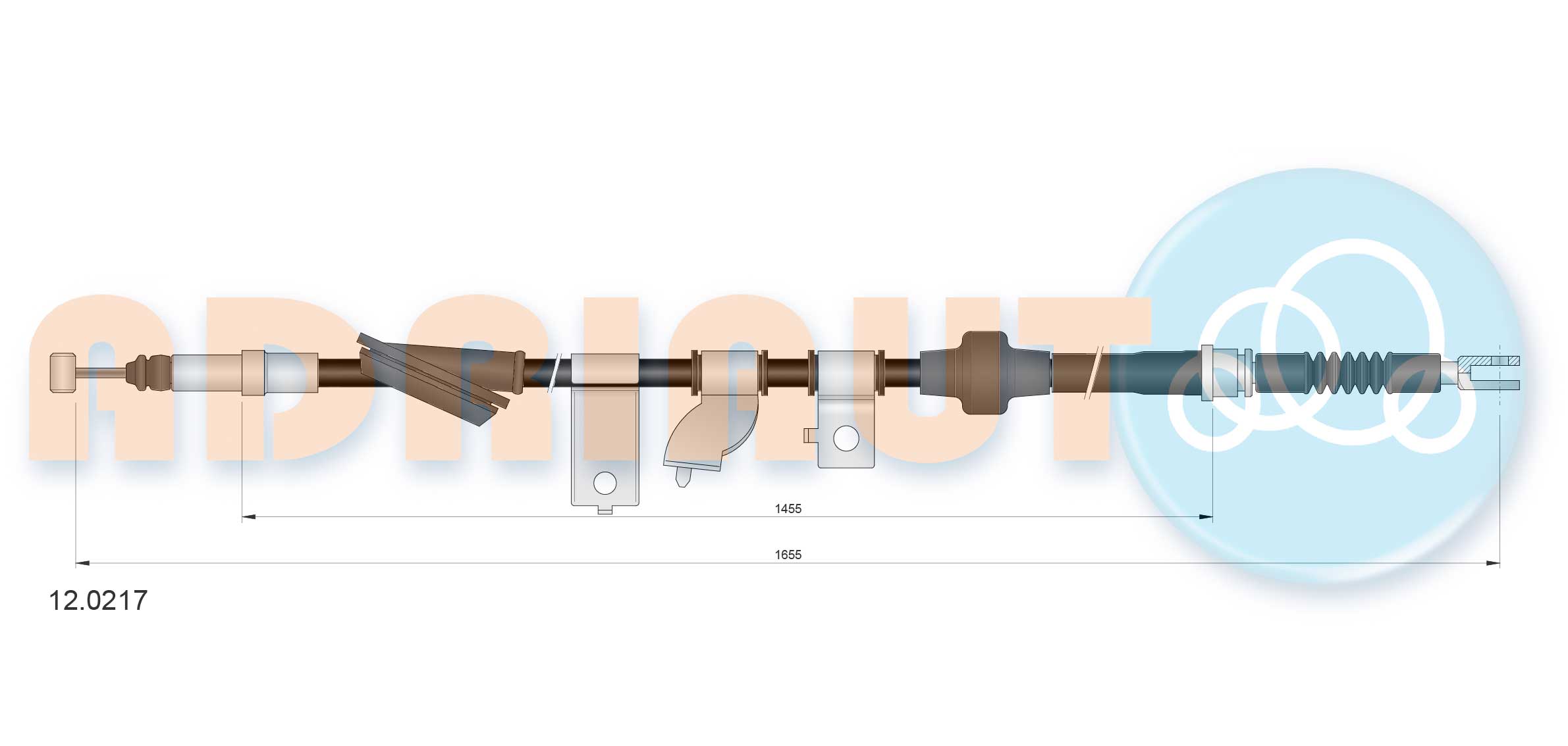 Handremkabel Adriauto 12.0217