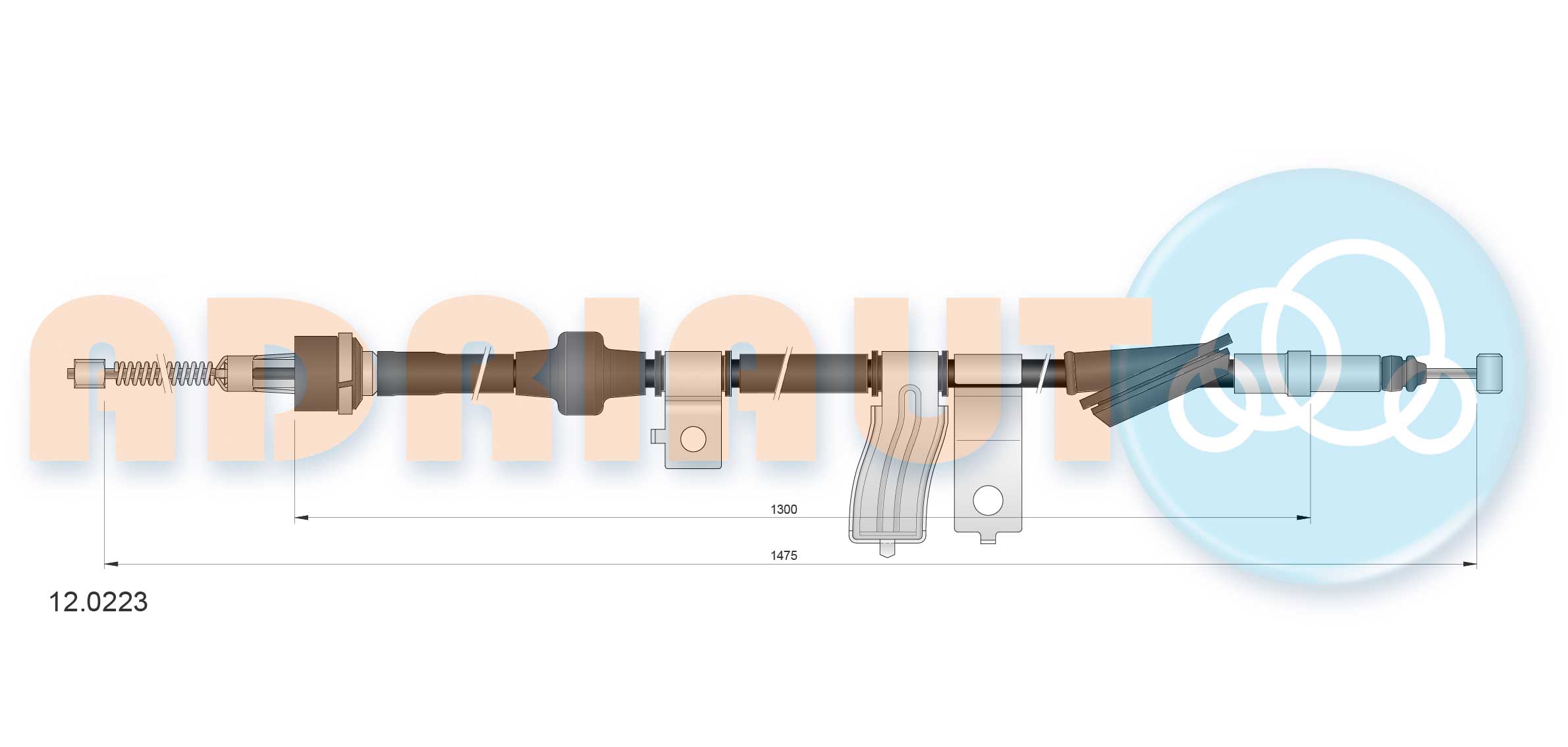 Handremkabel Adriauto 12.0223