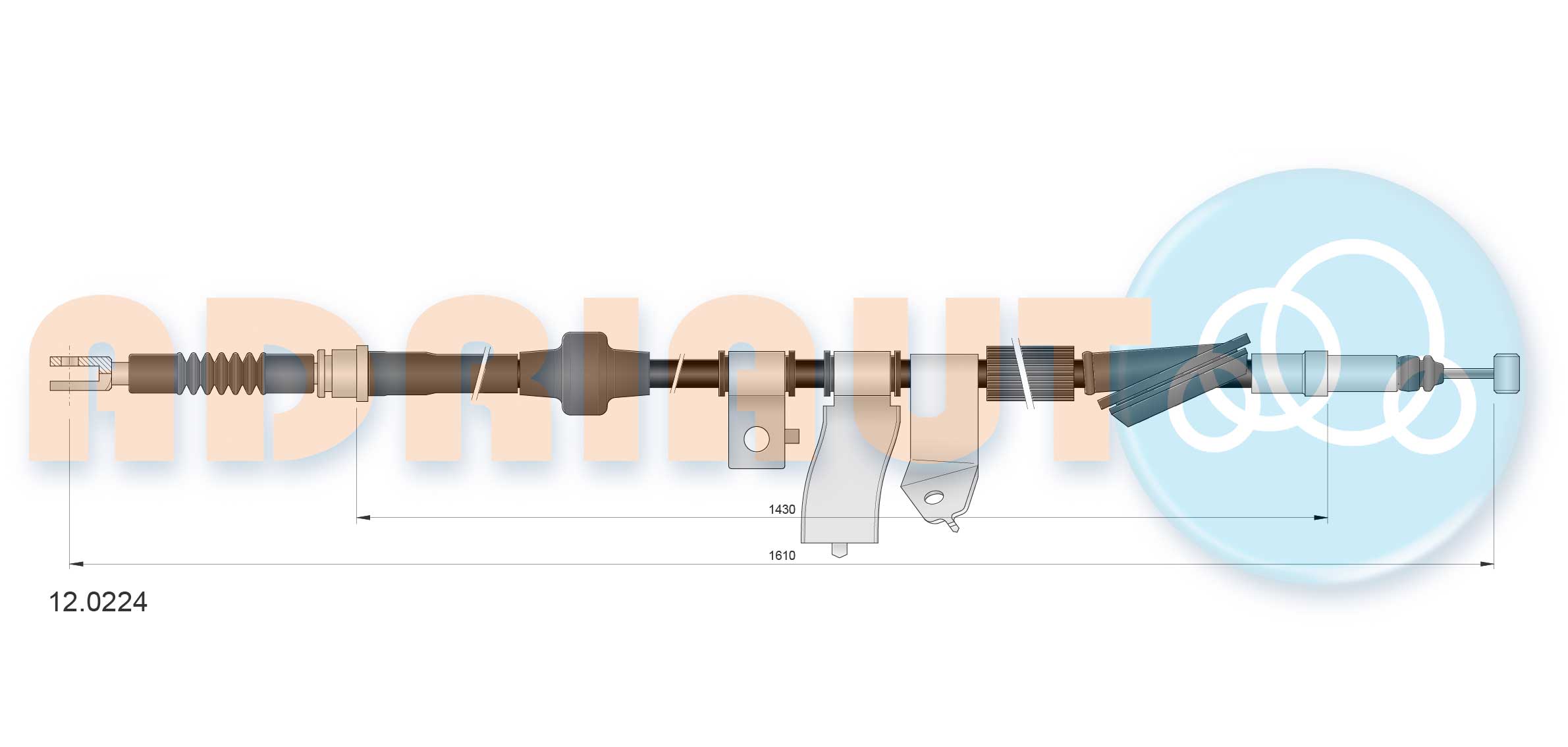 Handremkabel Adriauto 12.0224