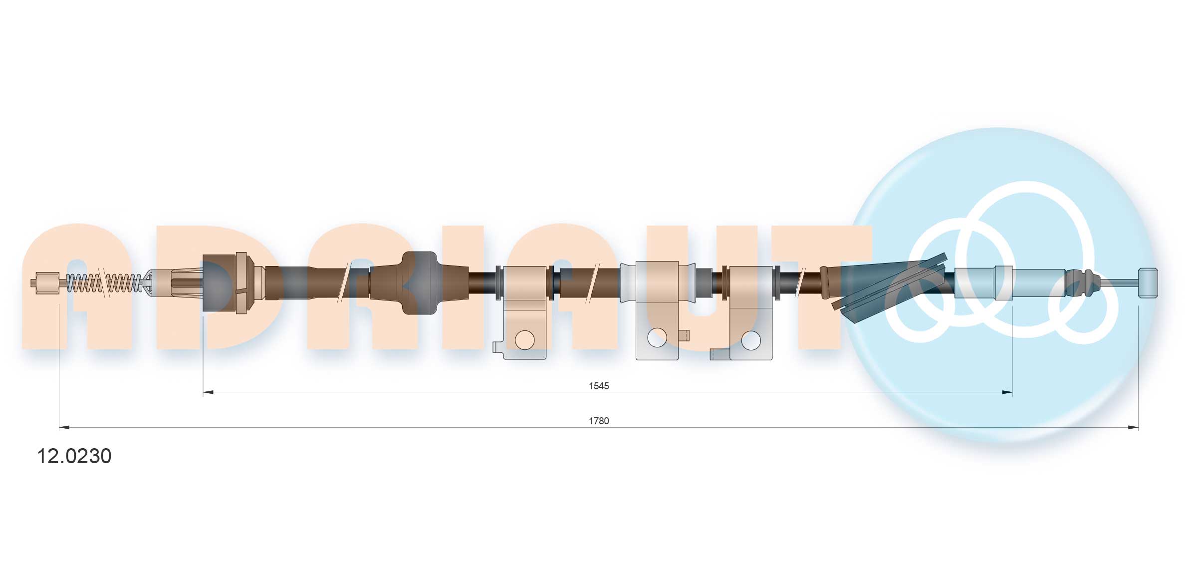 Handremkabel Adriauto 12.0230