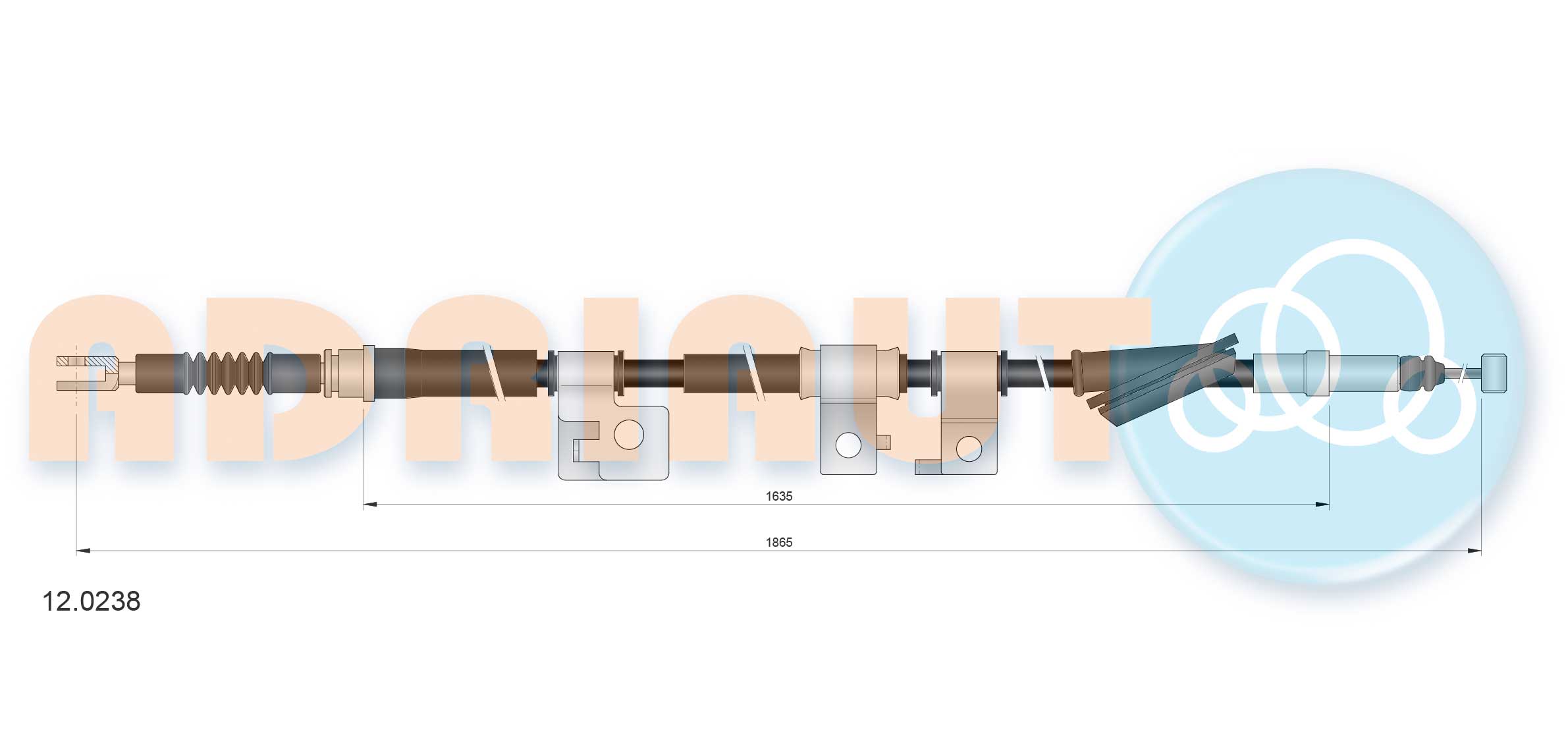 Handremkabel Adriauto 12.0238