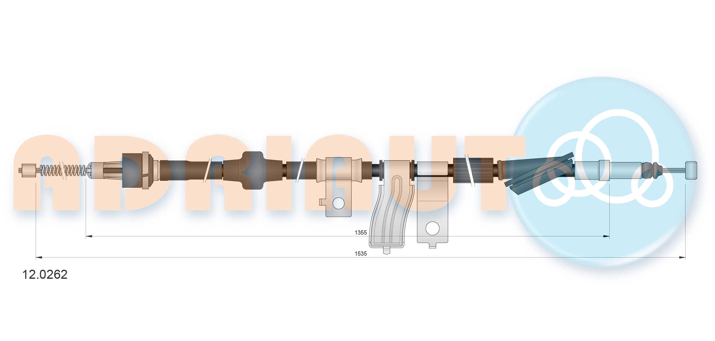 Handremkabel Adriauto 12.0262