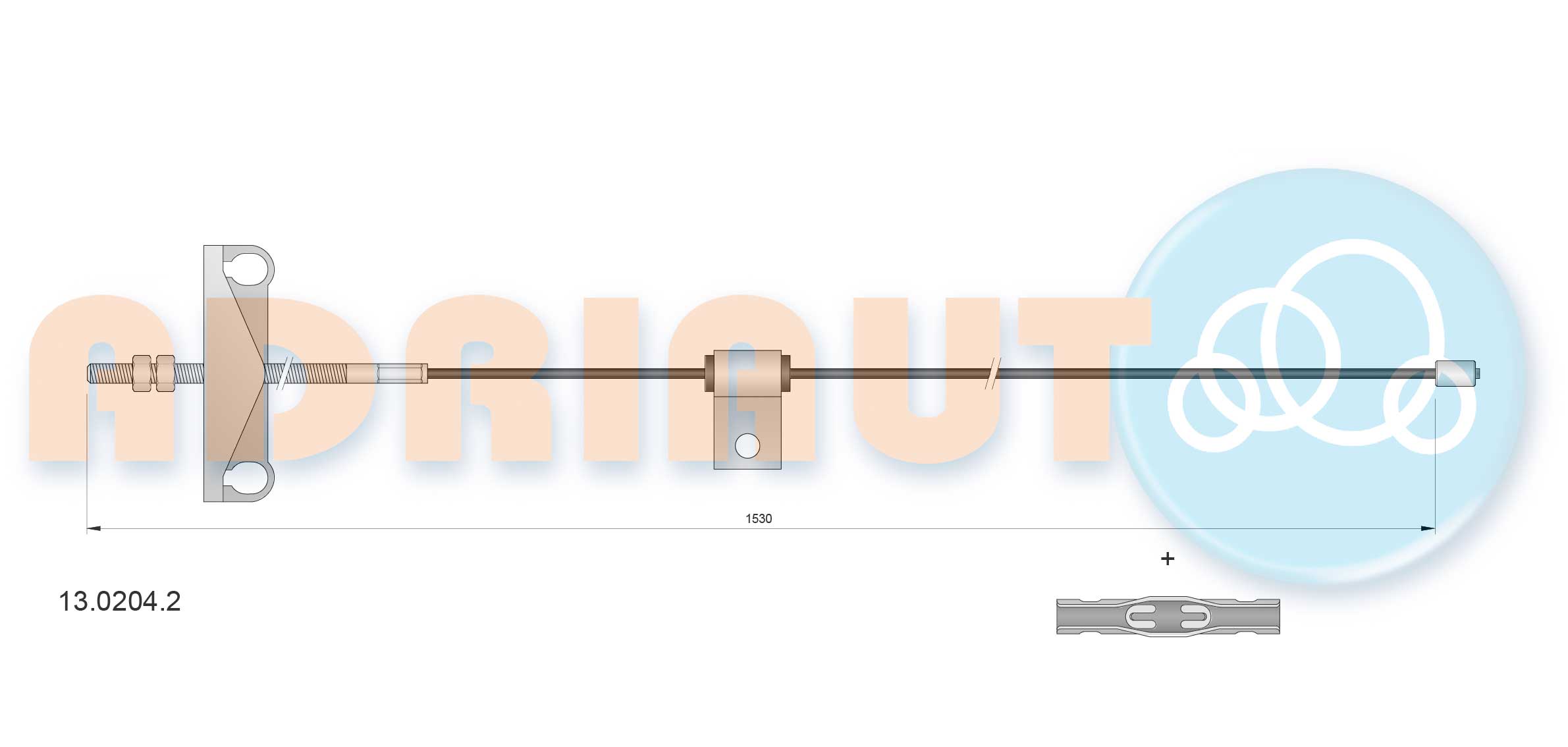 Handremkabel Adriauto 13.0204.2