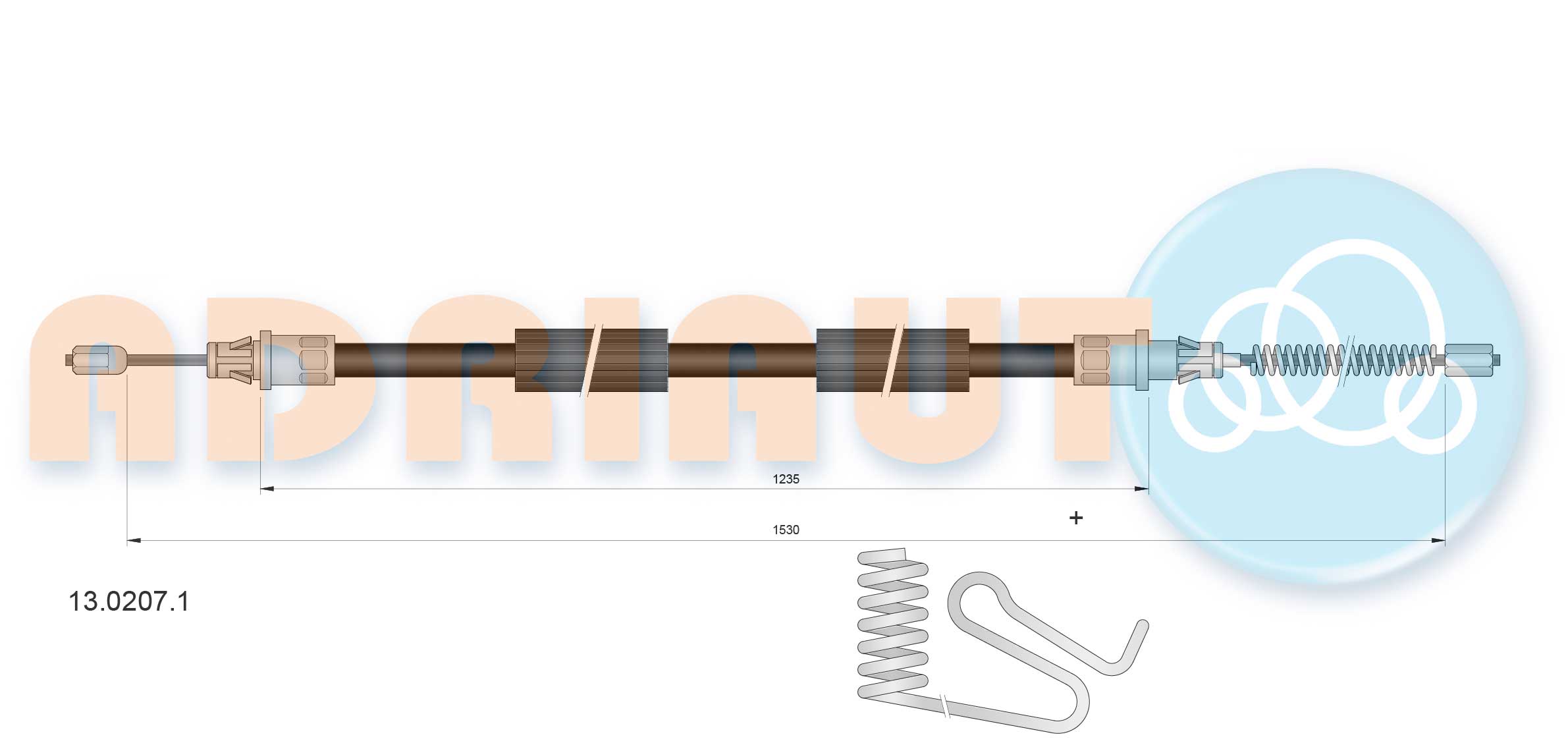 Handremkabel Adriauto 13.0207.1