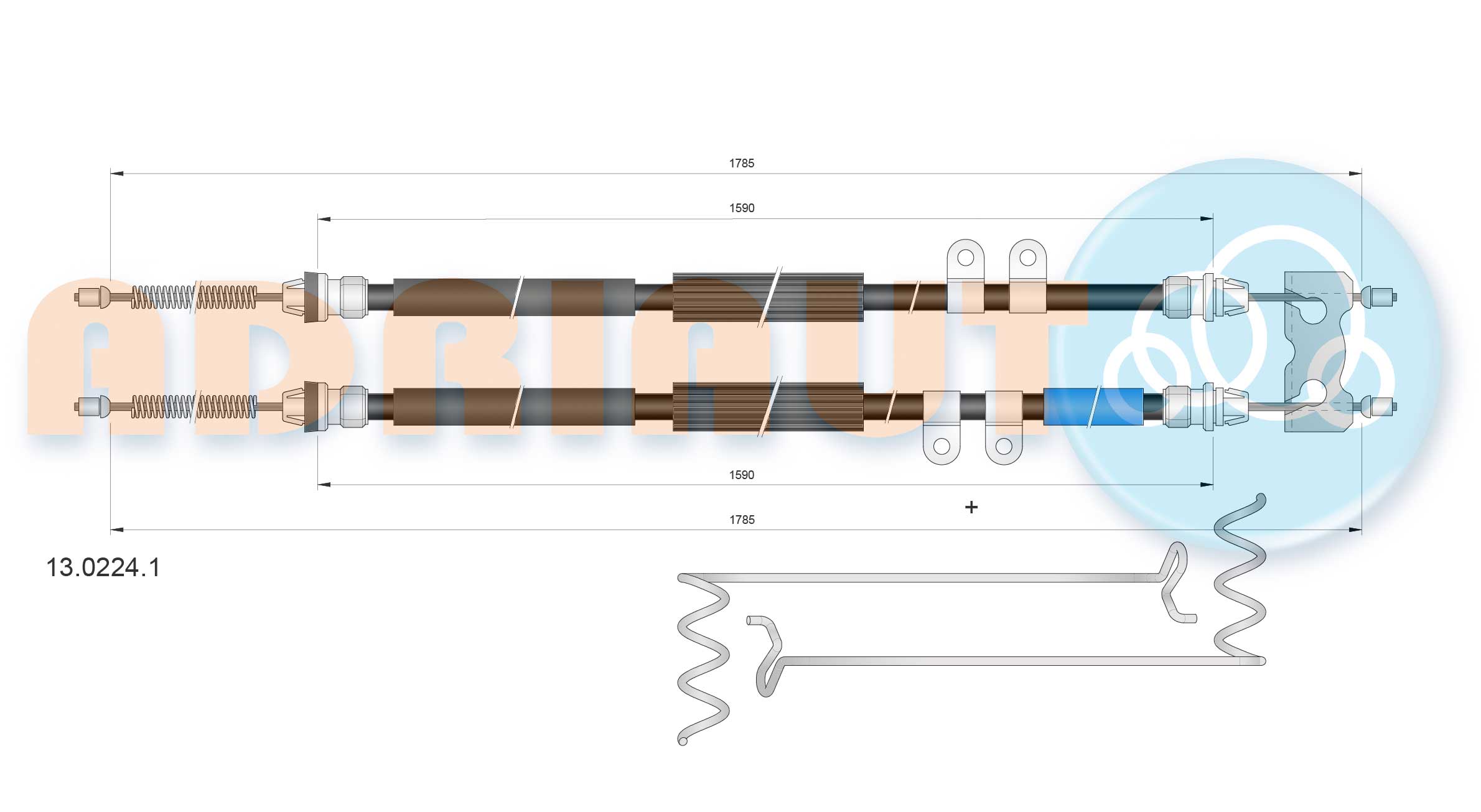 Handremkabel Adriauto 13.0224.1